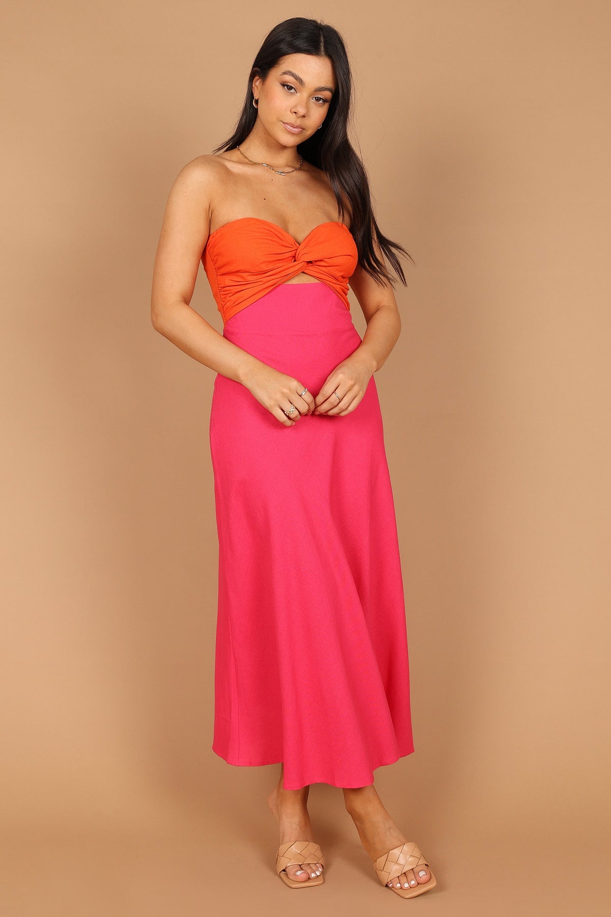 Rosetta Dress in Fuchsia/Orange – view 6 of 6