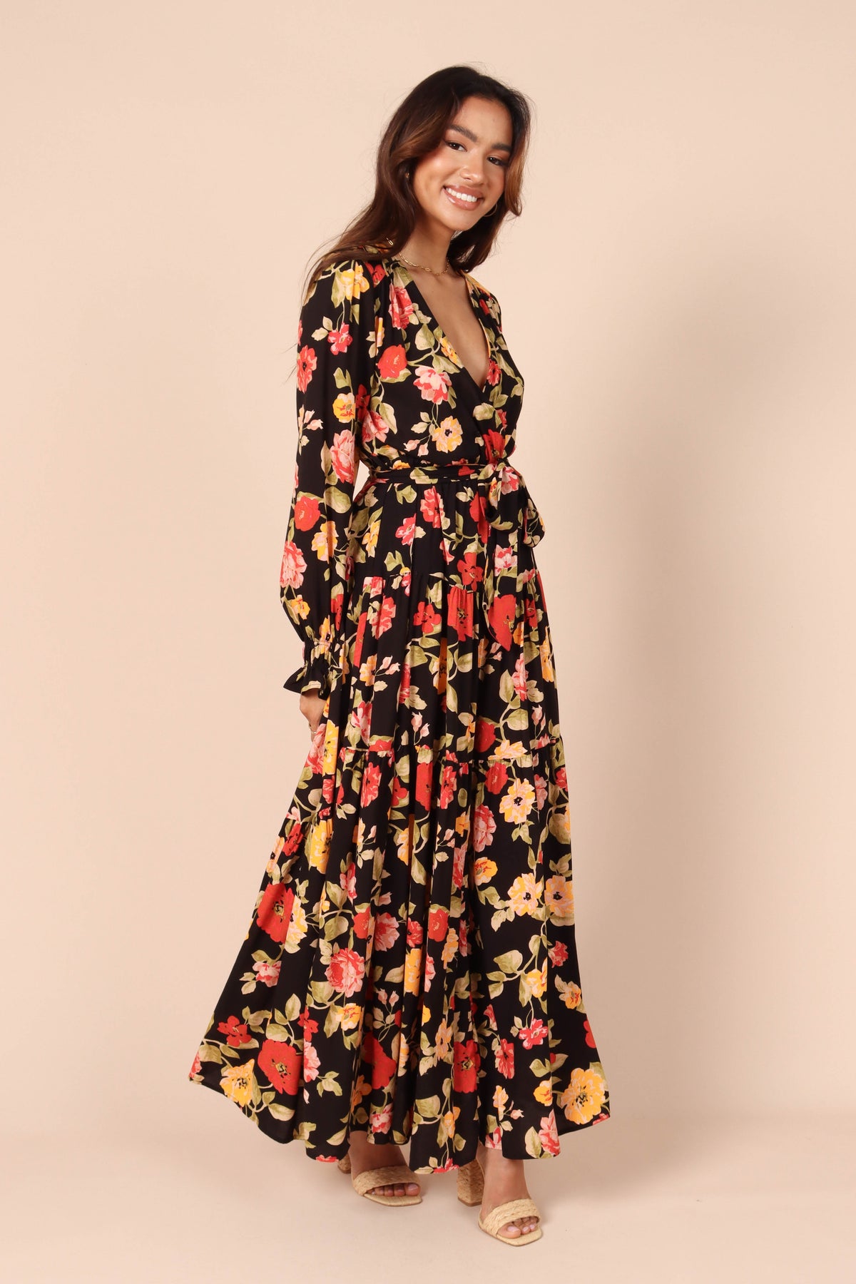 Ruana Maxi Dress in Black Floral – view 7 of 8