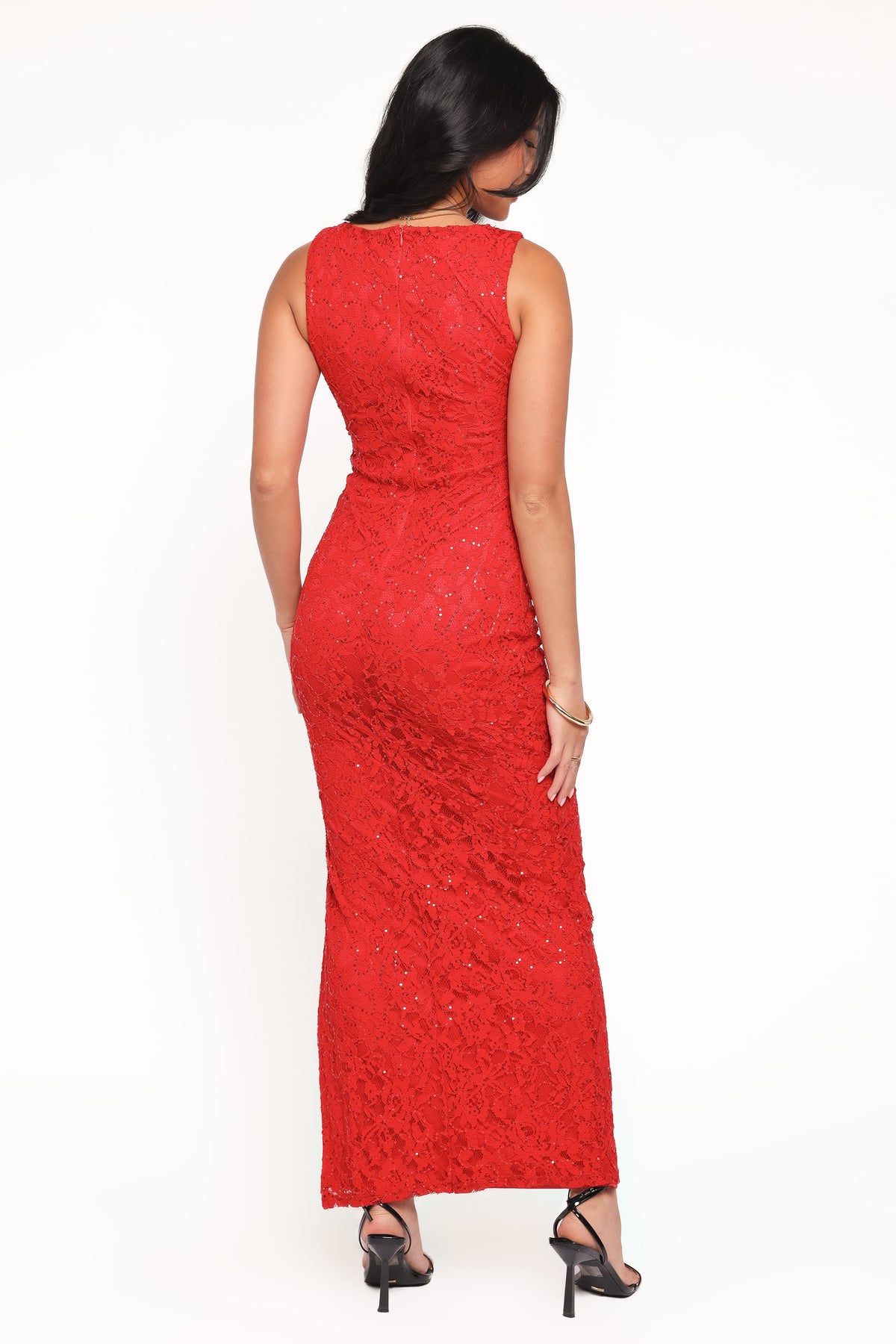 Ruben Lace Maxi Dress in Red – view 4 of 6