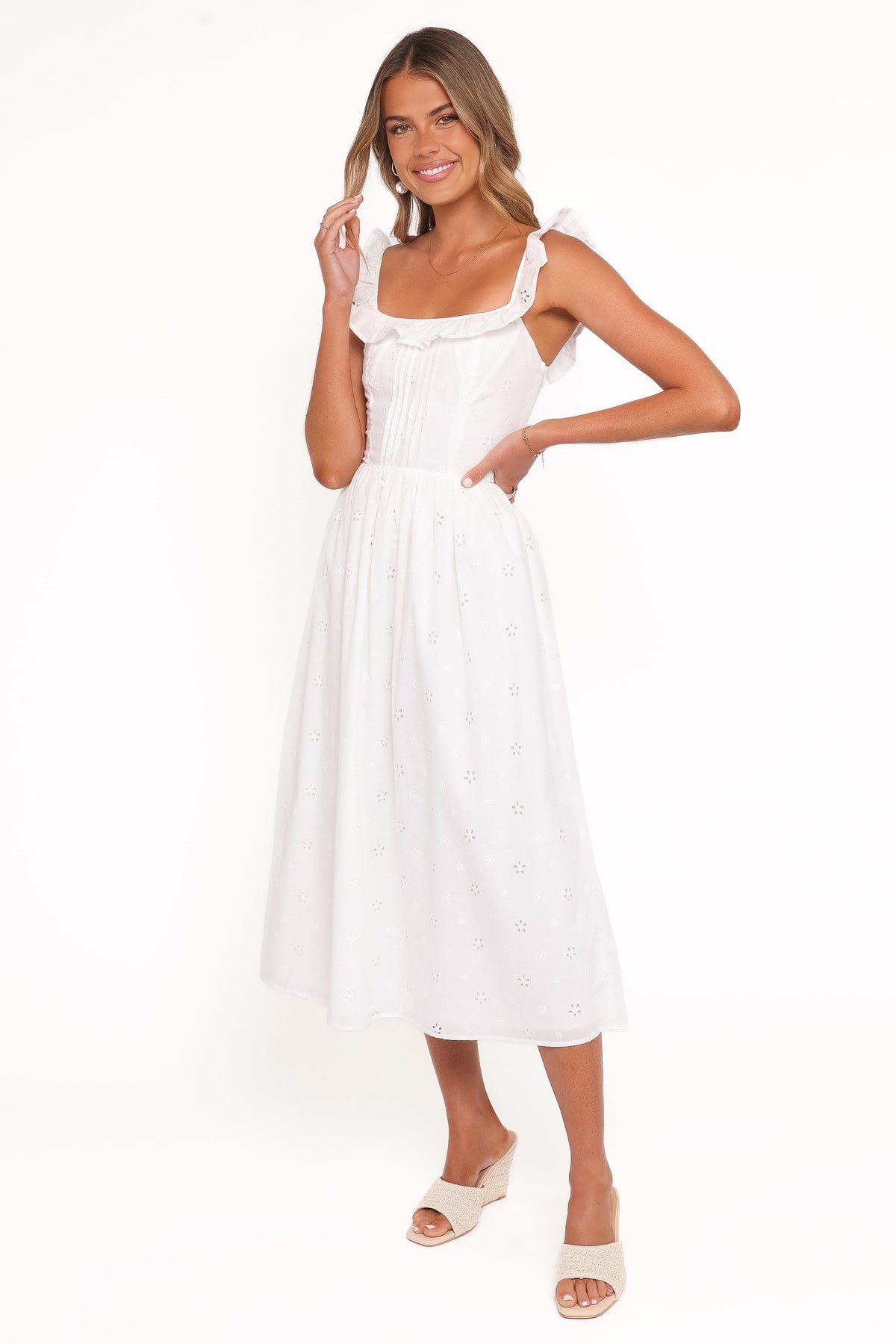 Ruella Midi Dress in White – view 5 of 9