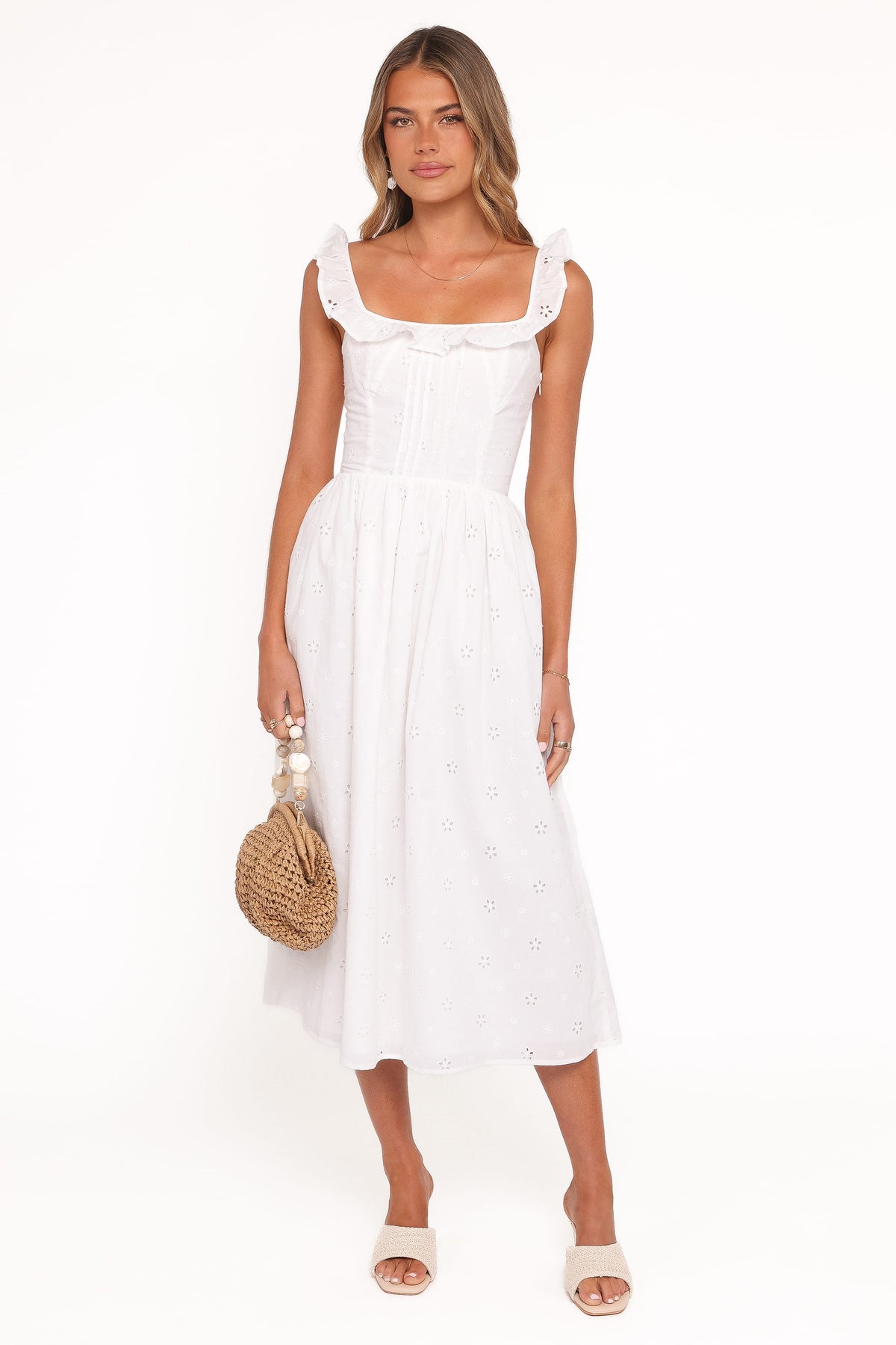 Ruella Midi Dress in White – view 7 of 9