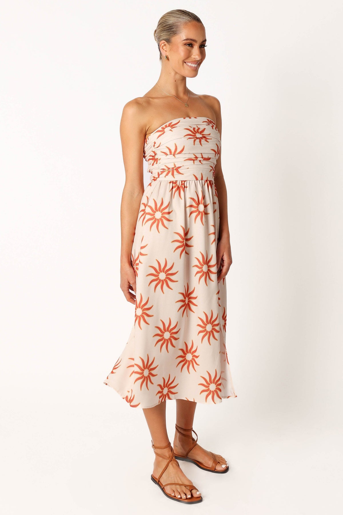Ryder Strapless Midi Dress in Soleil – view 6 of 8