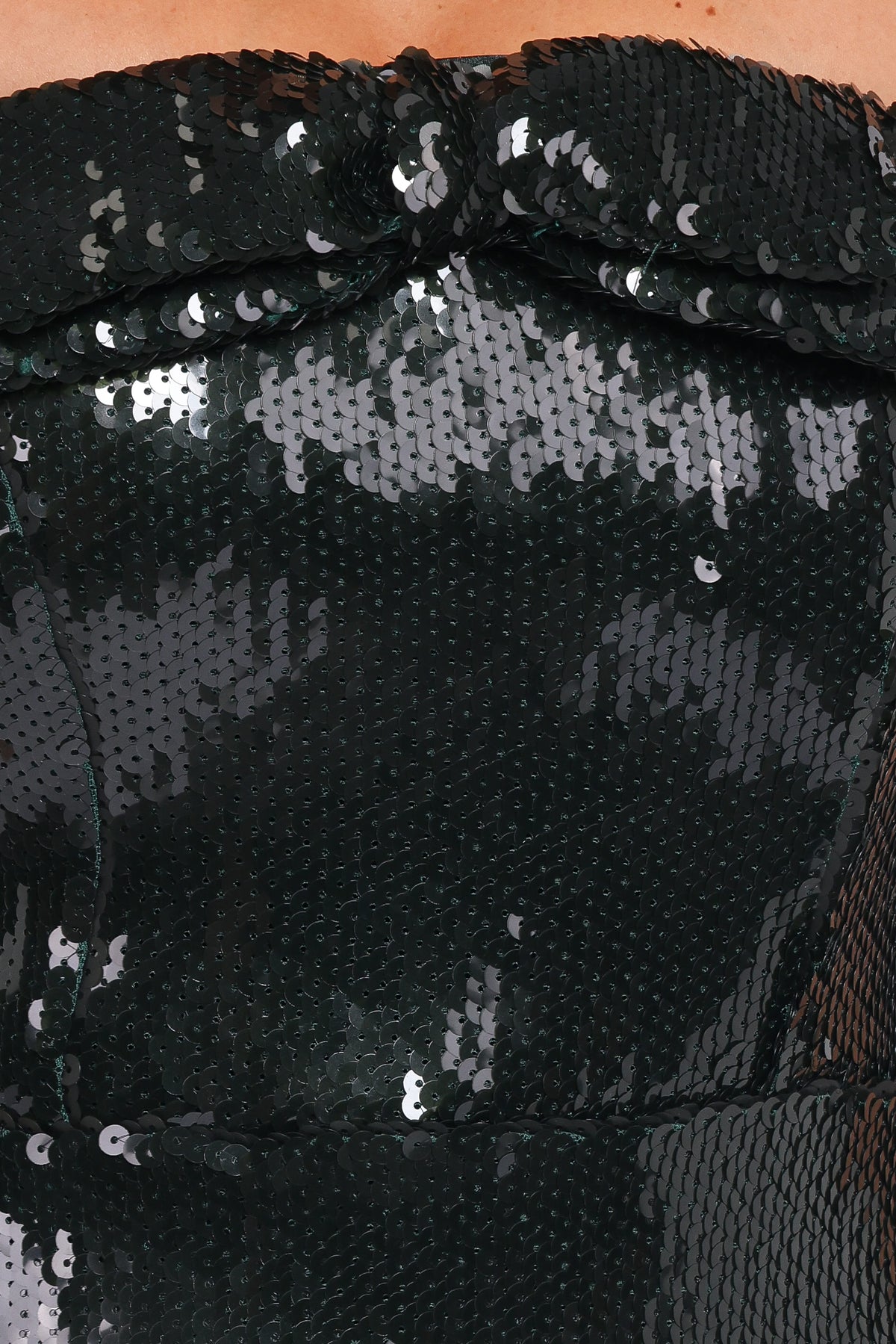 Sadie Strapless Bow Mini Dress in Green Sequin – view 7 of 7