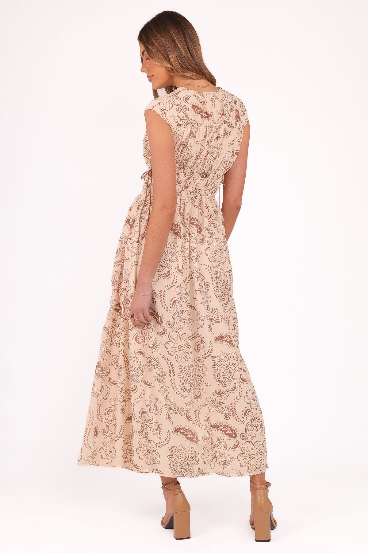Safira Midi Dress in Brown Paisley – view 5 of 7