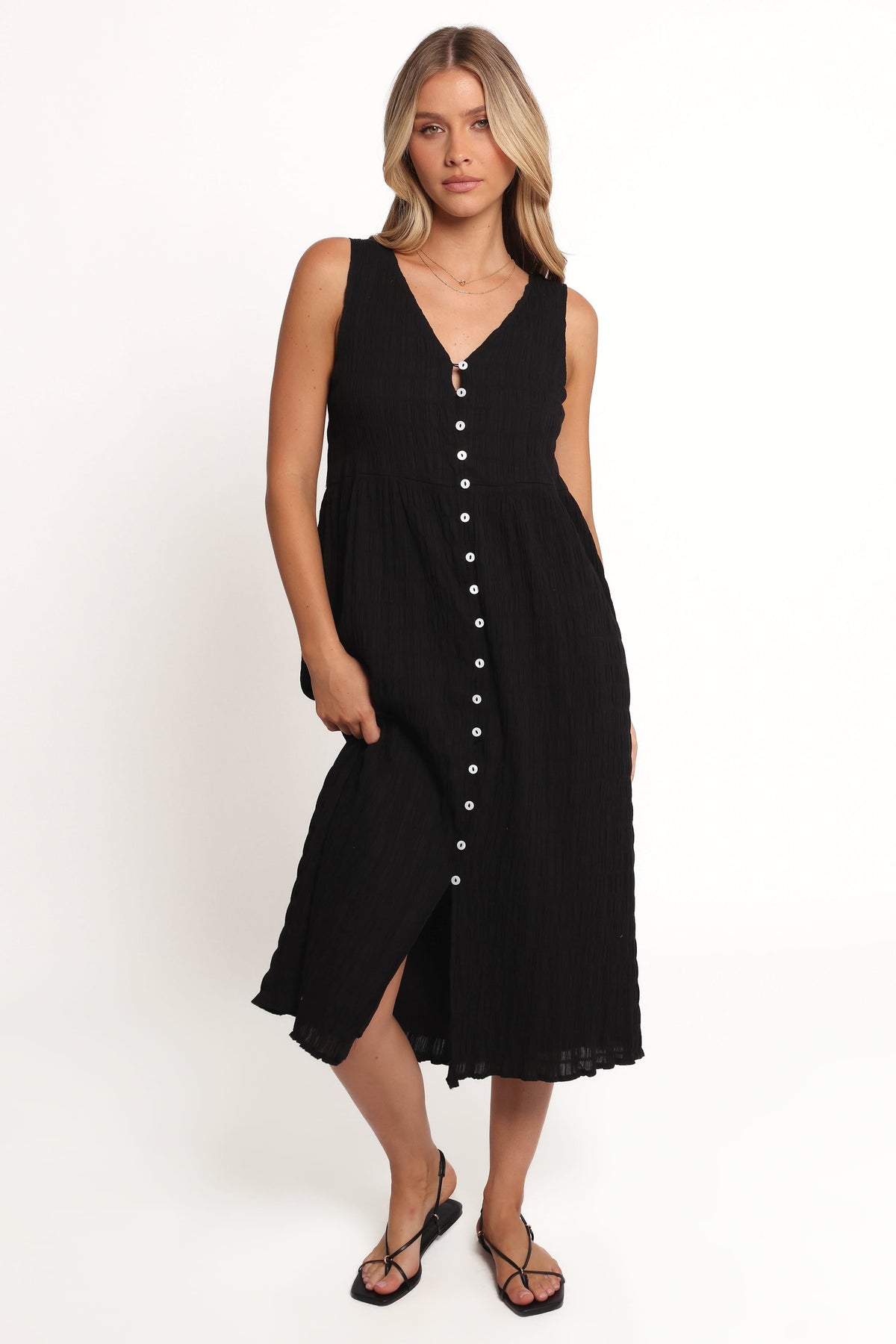 Sam Midi Dress in Black – view 3 of 7
