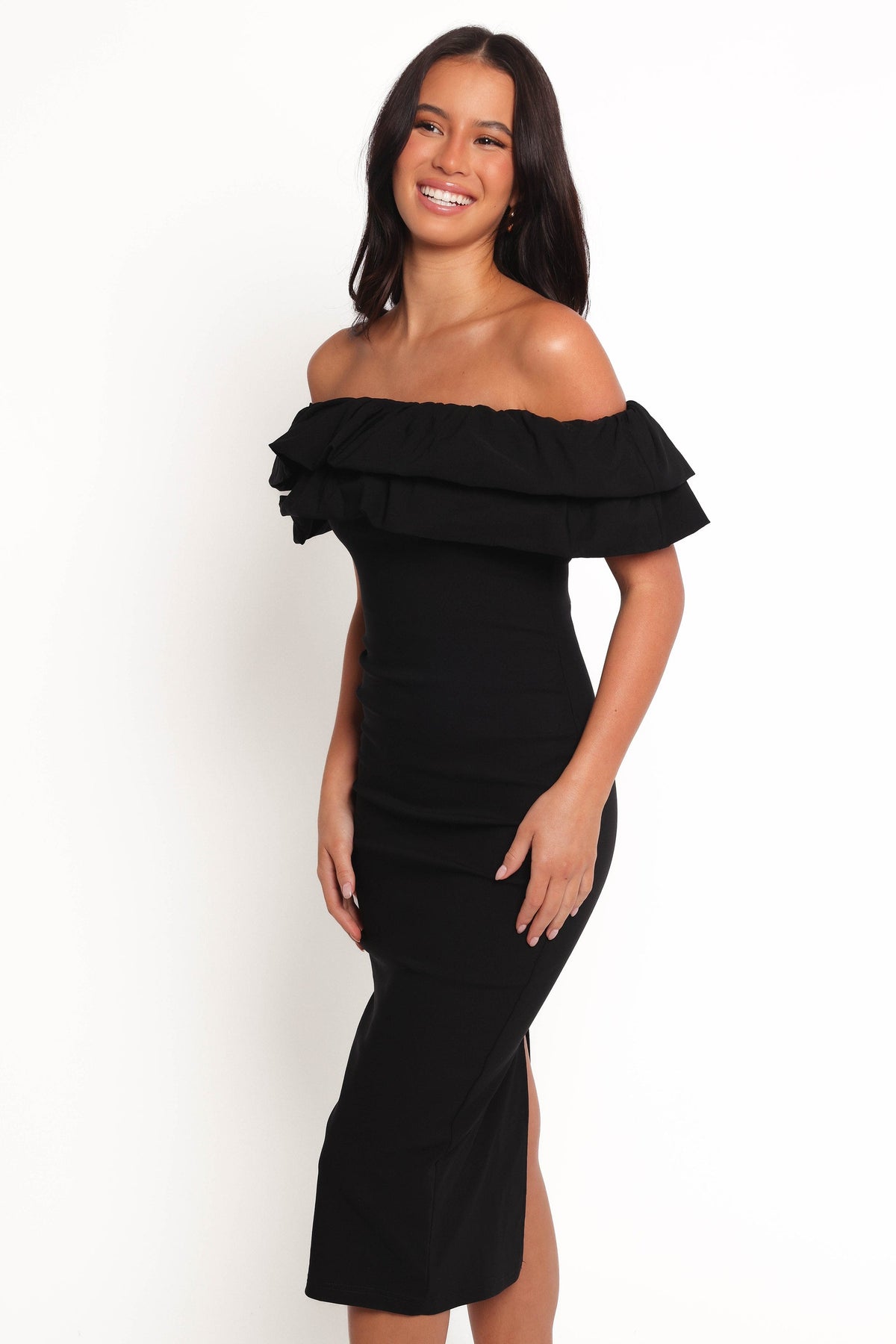 Sammi Midi Dress in Black – view 2 of 8