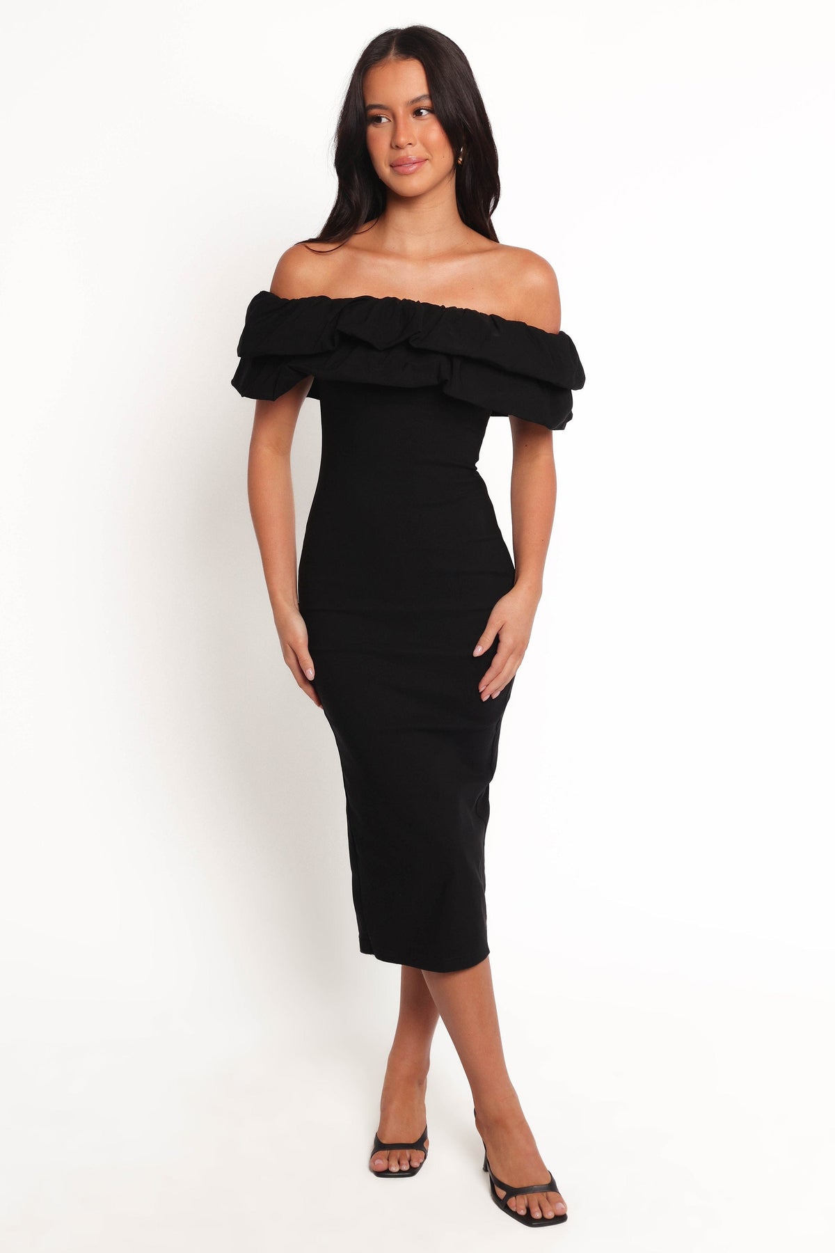Sammi Midi Dress in Black – view 3 of 8
