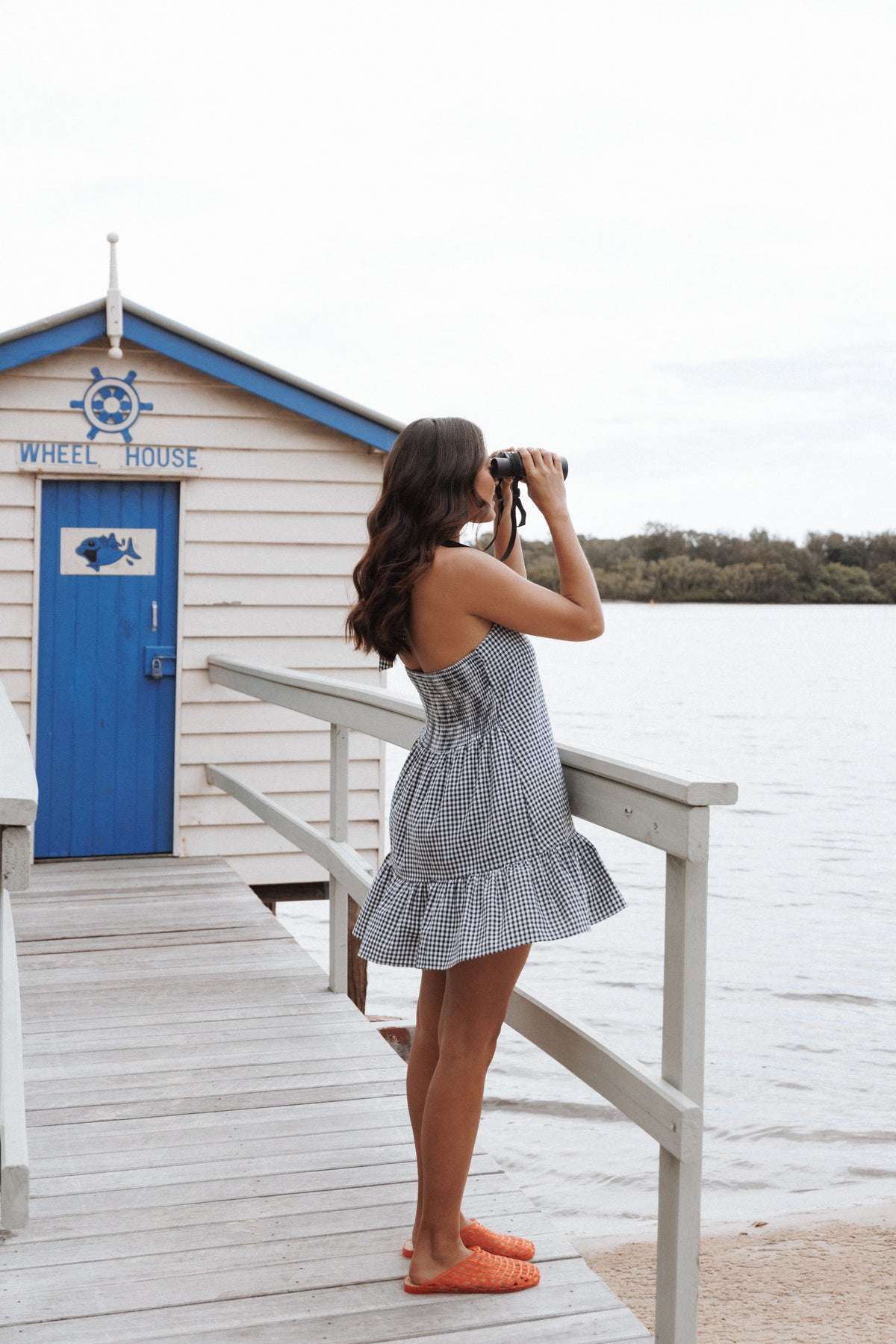Samson Mini Dress in Navy Gingham – view 8 of 8