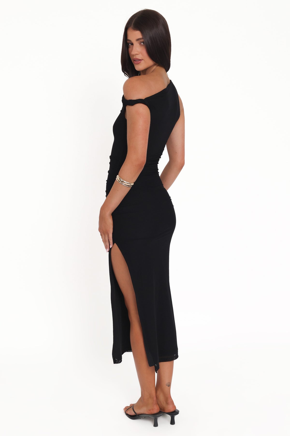 Sandria Off Shoulder Maxi Dress in Black – view 5 of 6