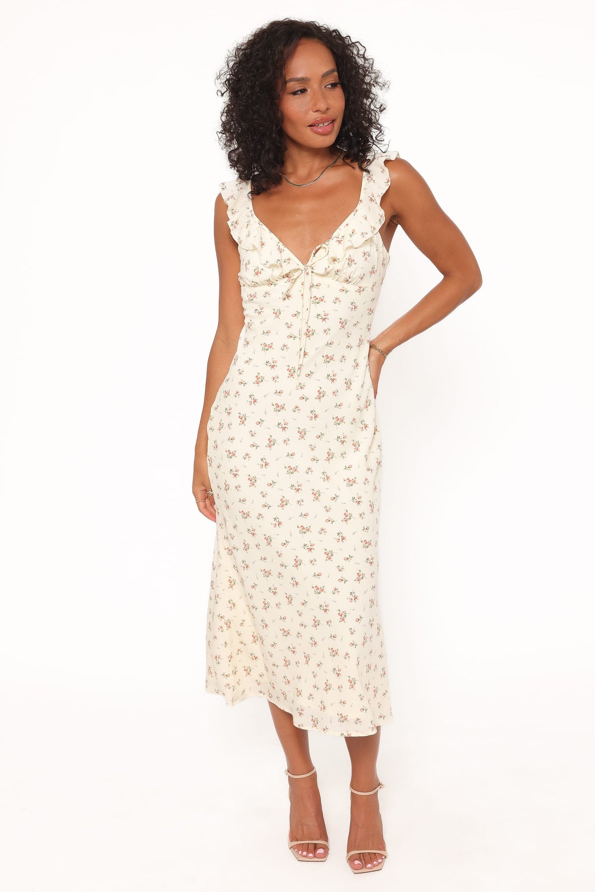Sansa Midi Dress in Yellow Floral – view 1 of 6