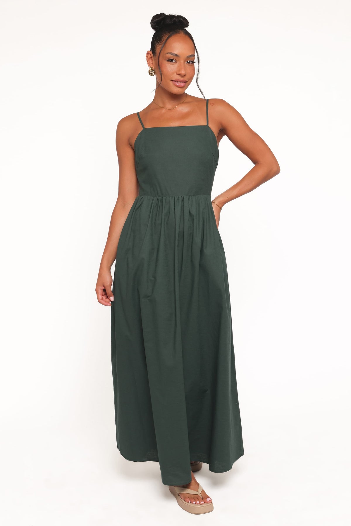 Savannah Maxi Dress in Forest Green – view 2 of 7