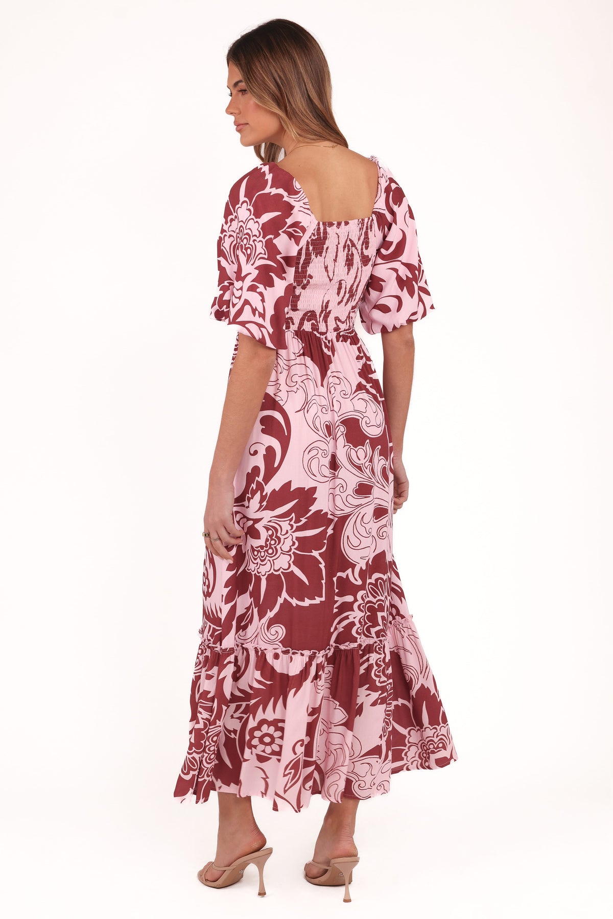Shanae Maxi Dress in Pink Brown Paisley – view 5 of 7