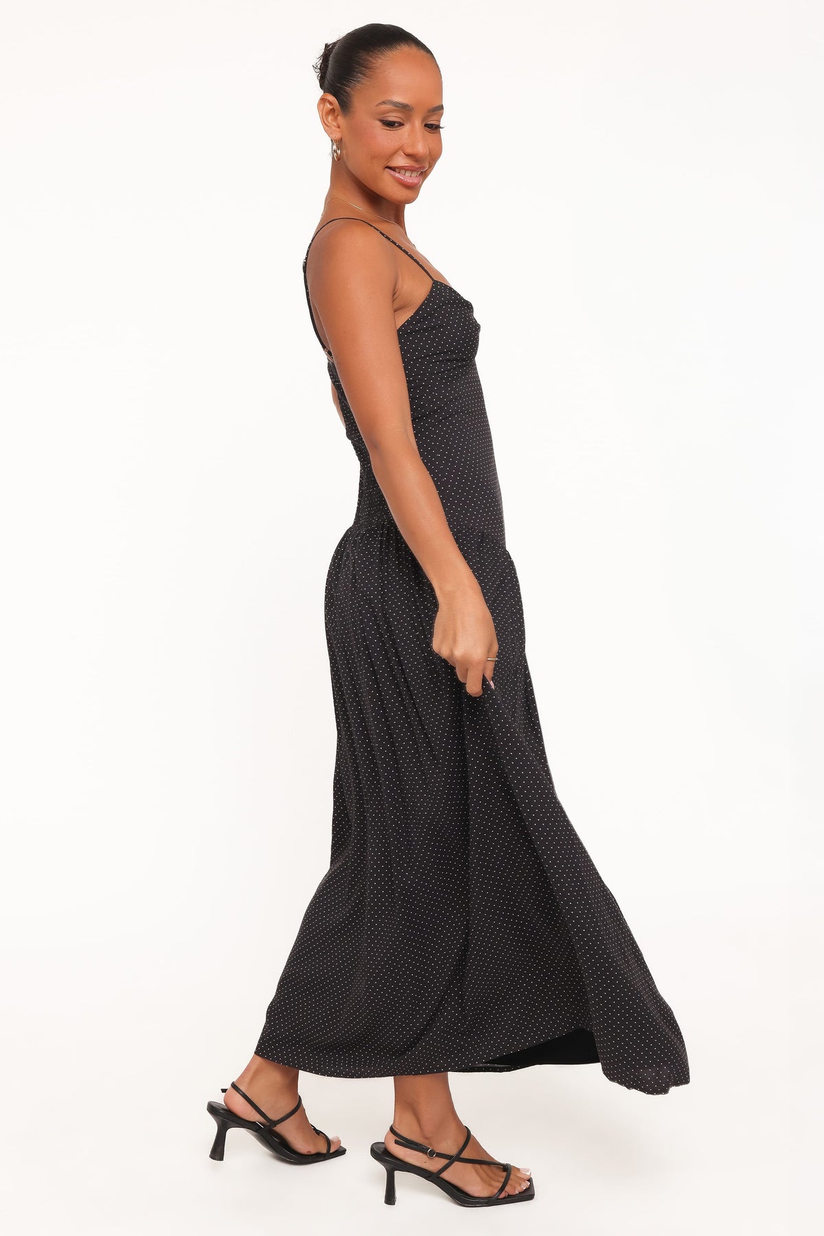 Shanice Maxi Dress in Black Polka Dot – view 3 of 6