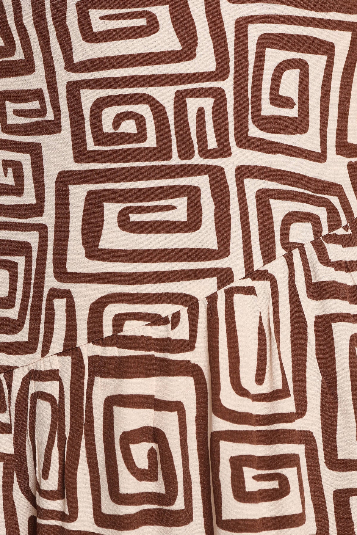 Sheridan Long Sleeve Mini Dress in Chocolate Brown Print – view 8 of 8