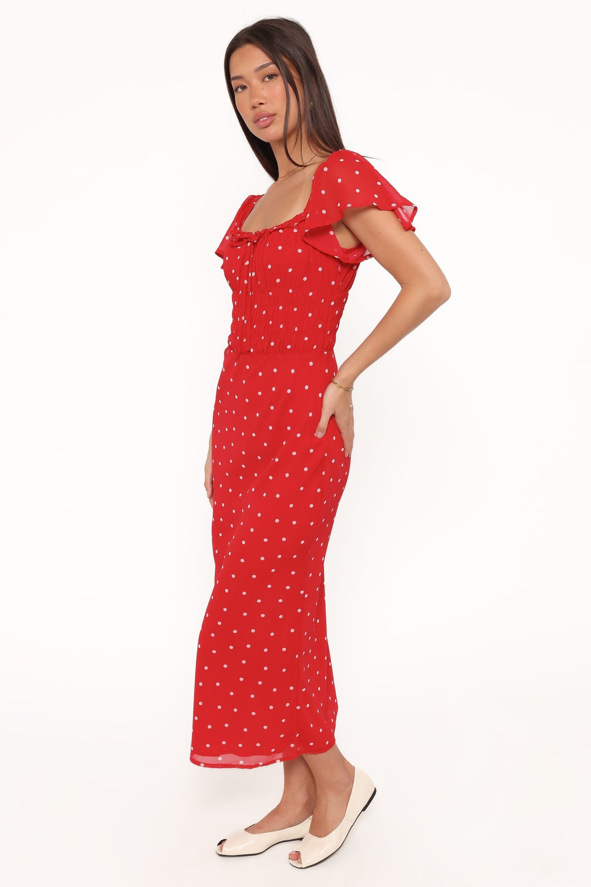 Sherrie Maxi Dress in Red Polka Dot – view 3 of 6