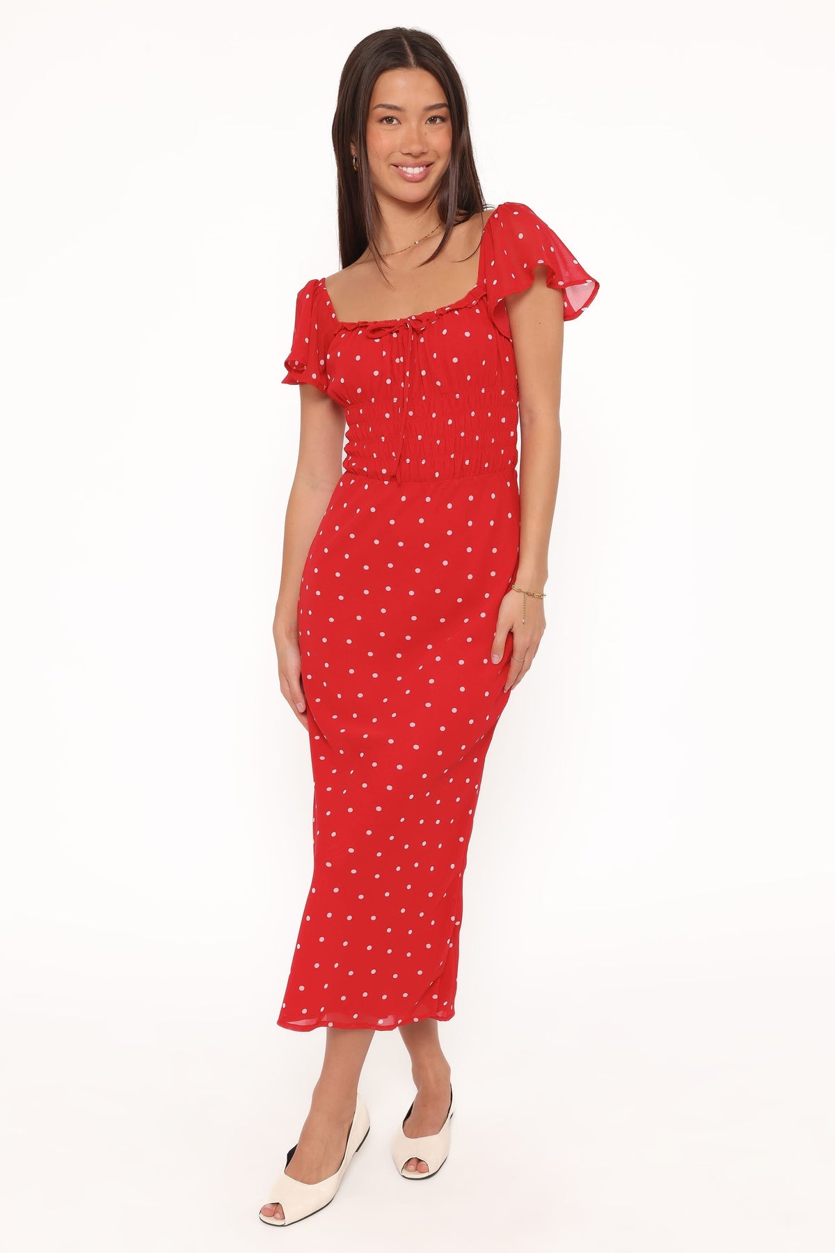 Sherrie Maxi Dress in Red Polka Dot – view 1 of 6