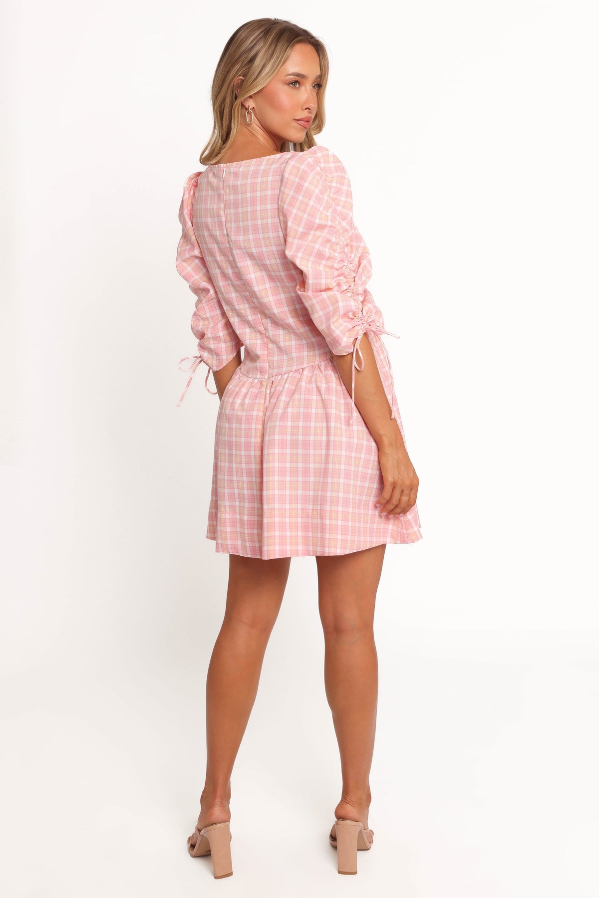 Siena Mini Dress in Pink Check – view 4 of 7