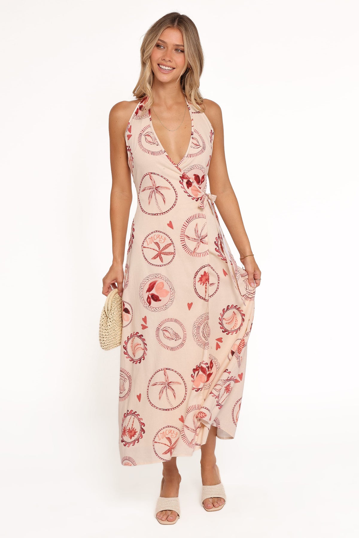 Sierra Wrap Midi Dress in Vacay Print – view 2 of 8