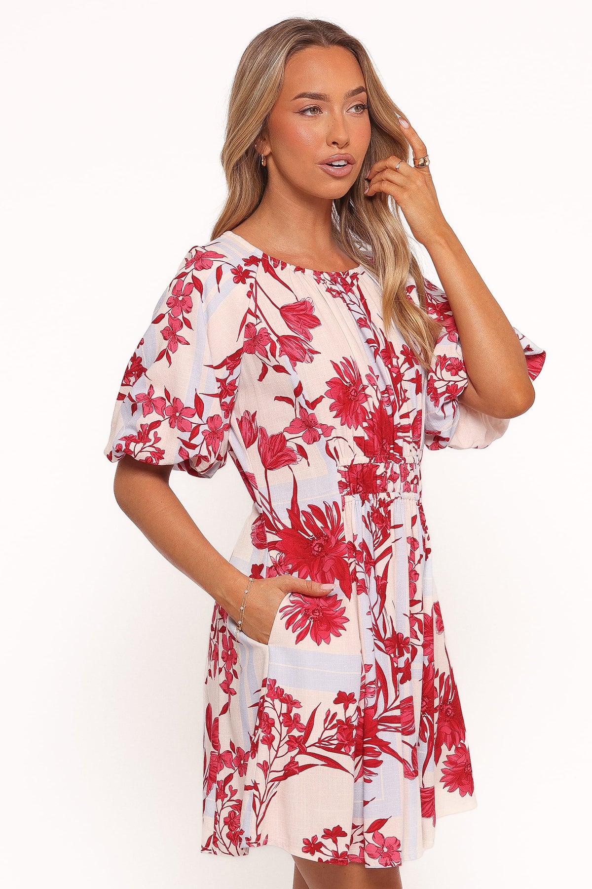 Simmons Mini Dress in Fuchsia Floral – view 3 of 6