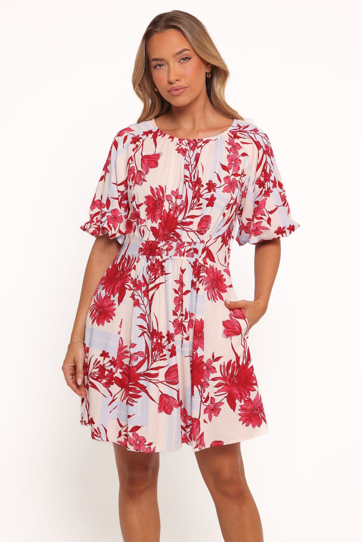 Simmons Mini Dress in Fuchsia Floral – view 2 of 6