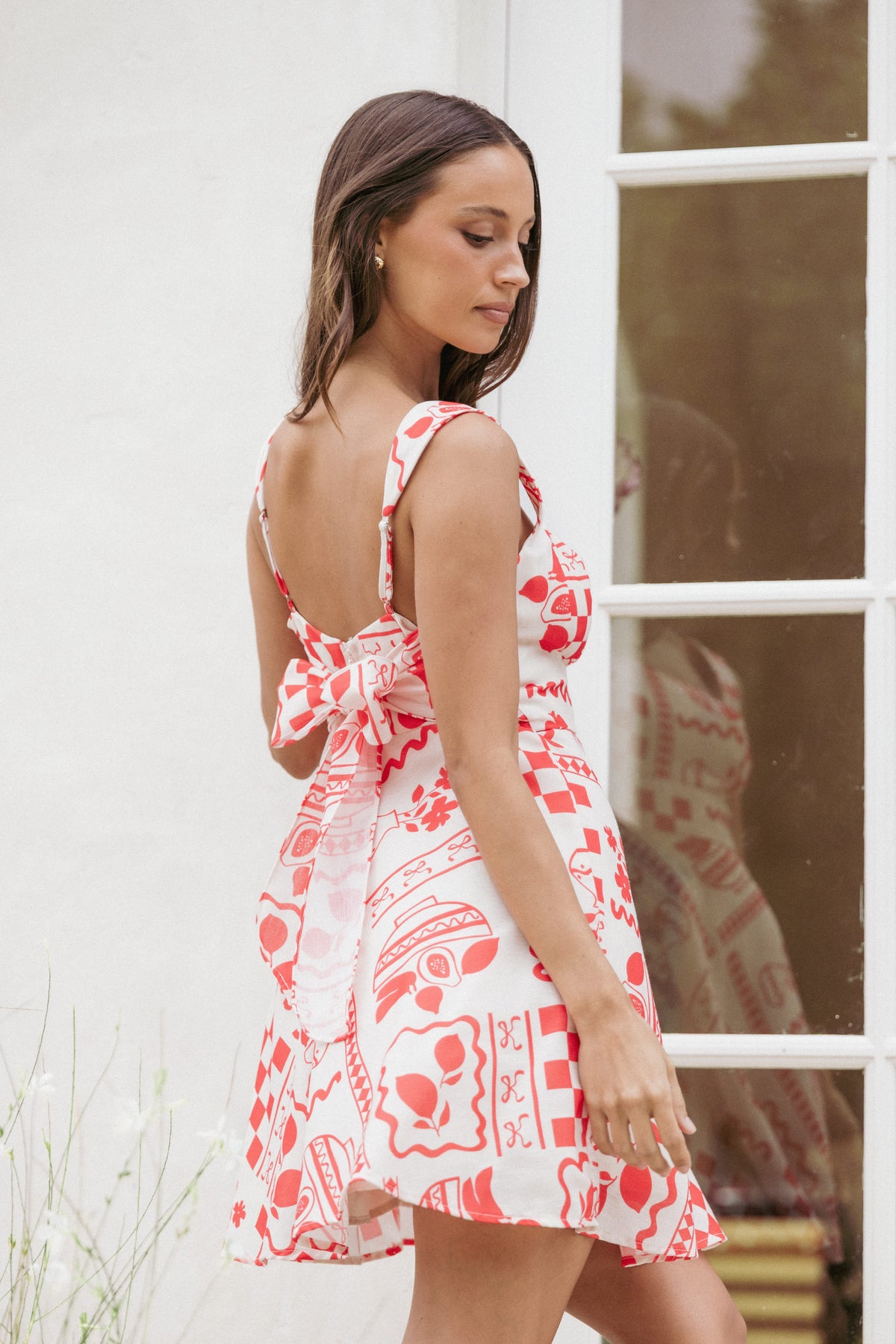 Sloan Mini Dress in Red Print – view 1 of 9