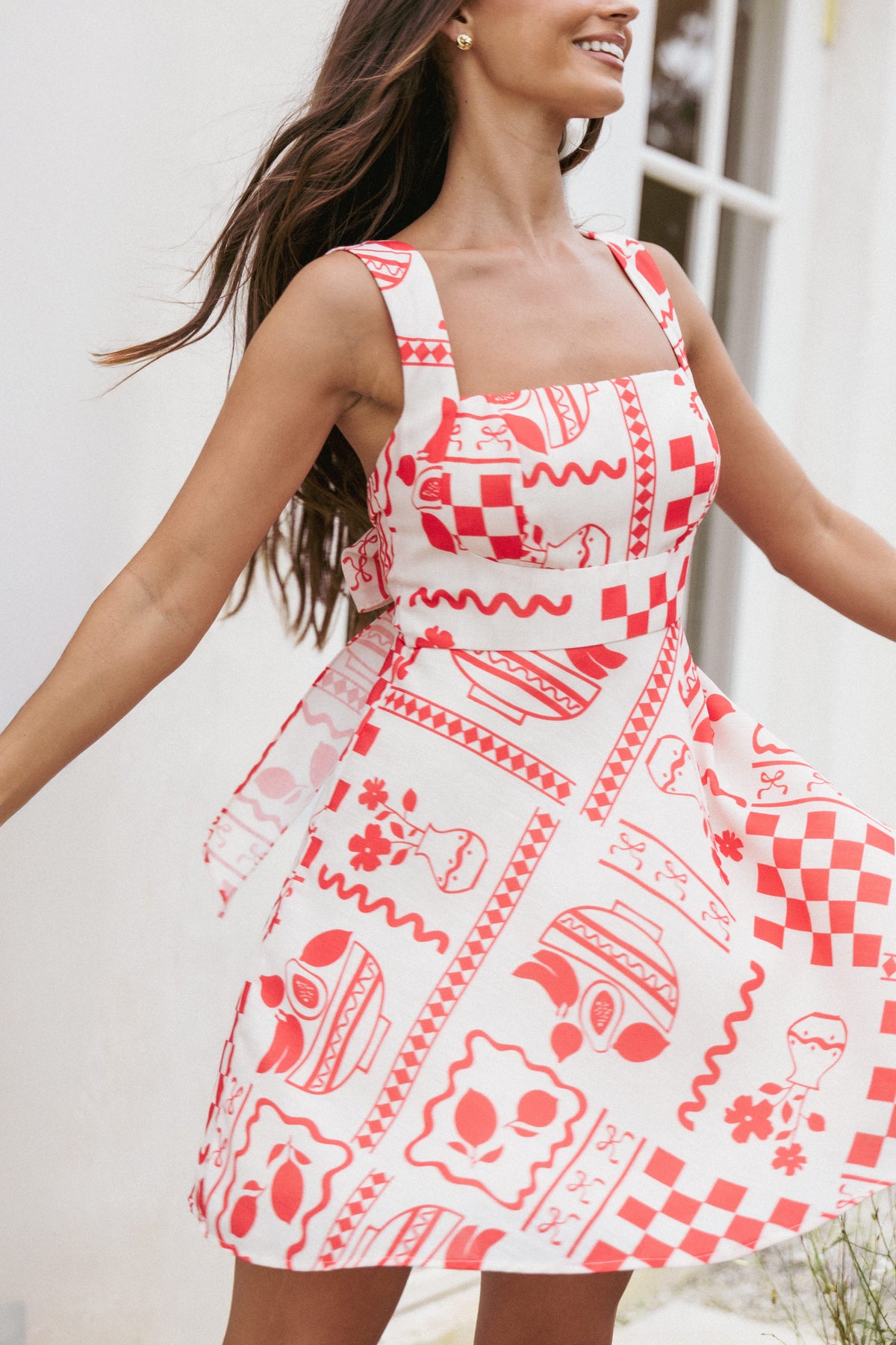 Sloan Mini Dress in Red Print – view 9 of 9