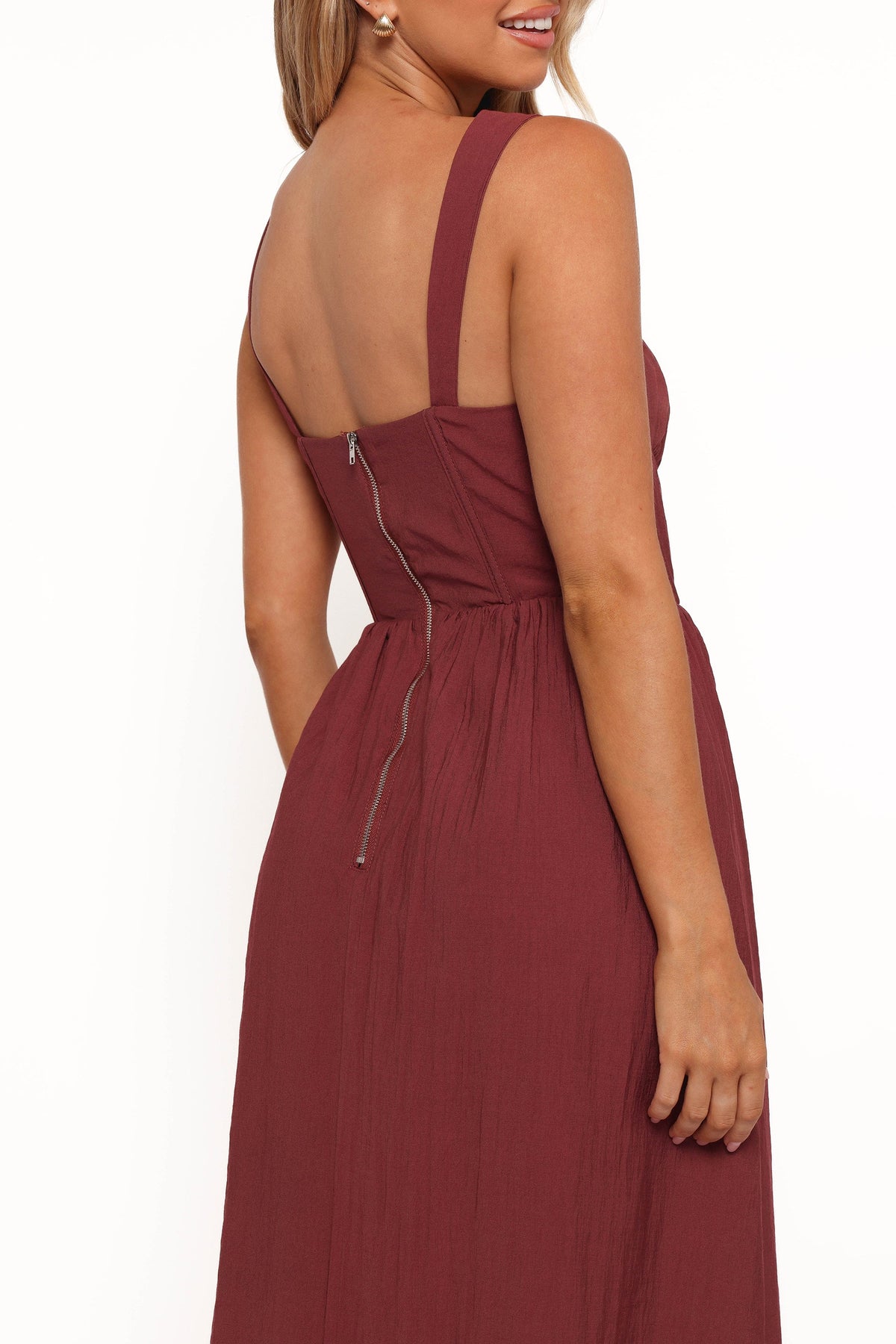 Sofie Midi Dress in Brick – view 9 of 9