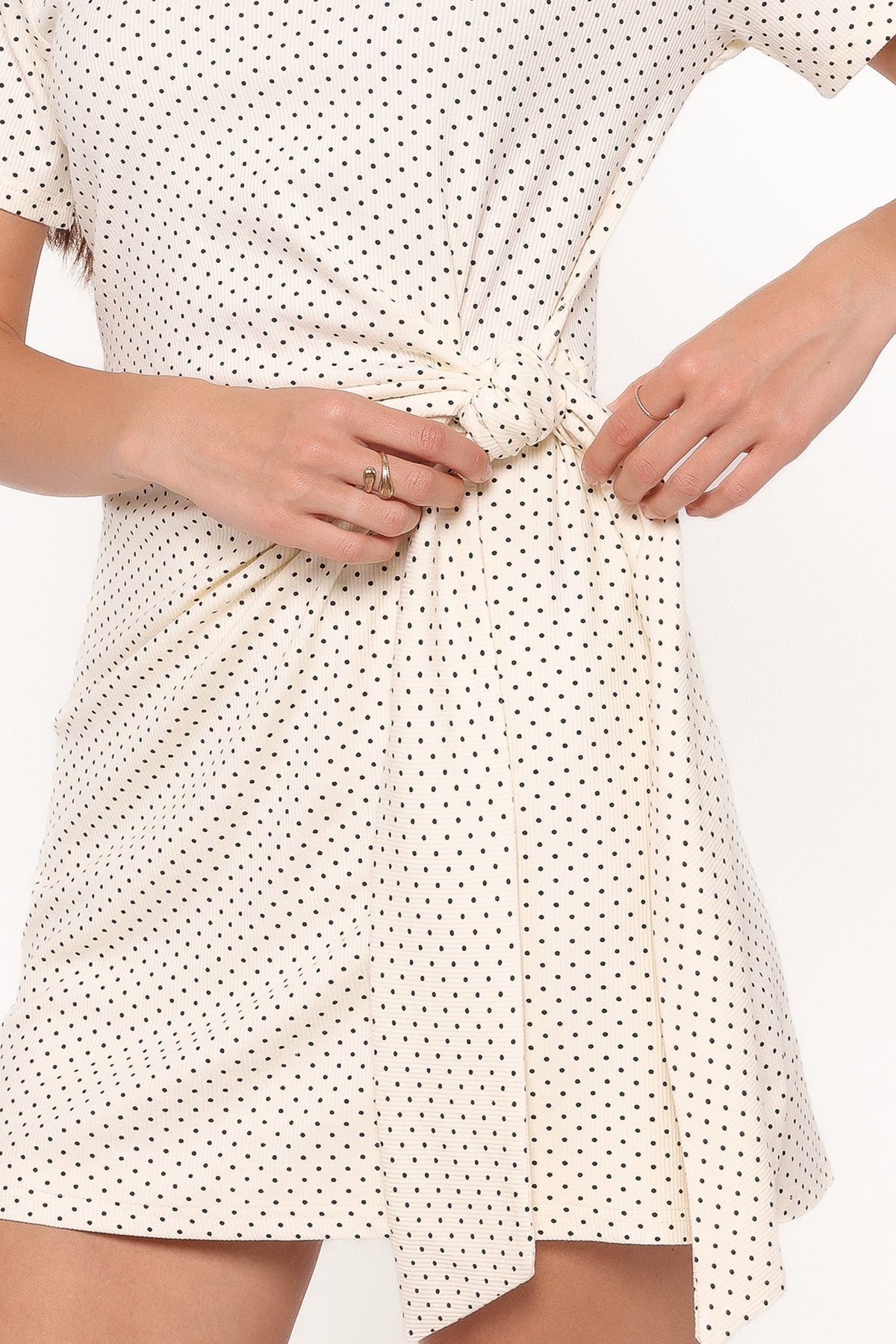 Sonia Mini Dress in White Polka Dot – view 3 of 7
