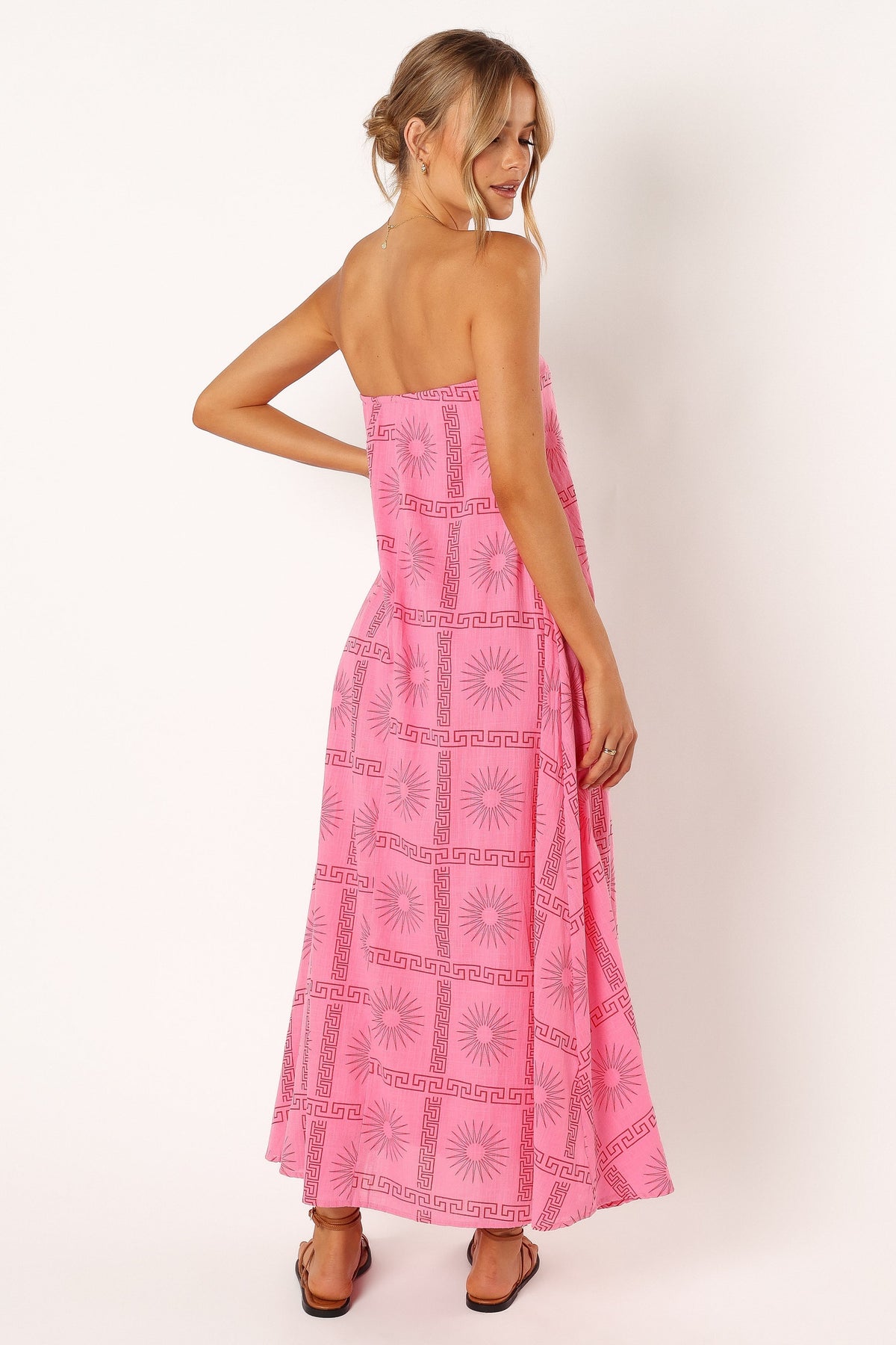 Soph Strapless Maxi Dress in Pink Red – view 4 of 8