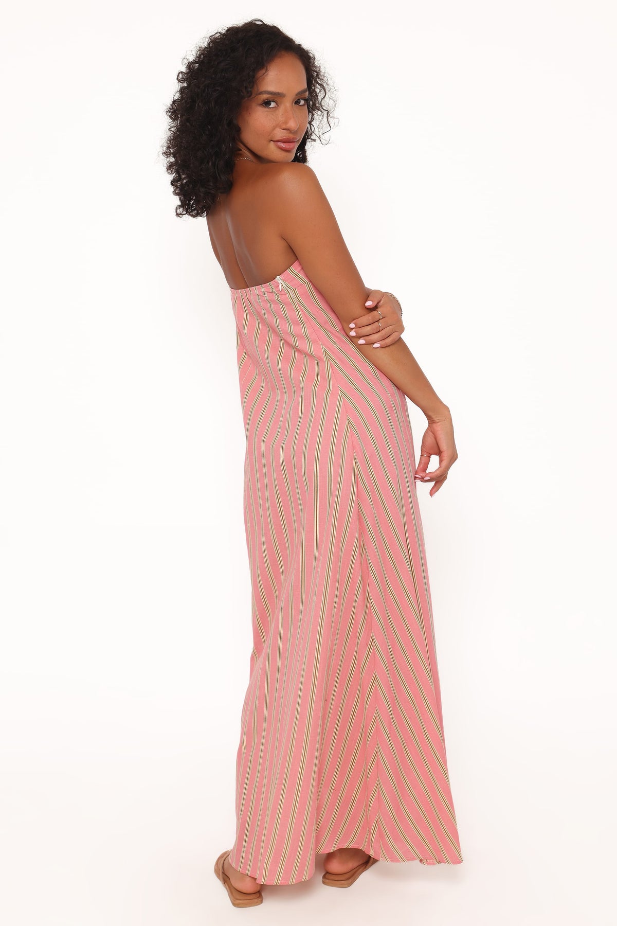 Soph Strapless Maxi Dress in Pink Stripe – view 2 of 5