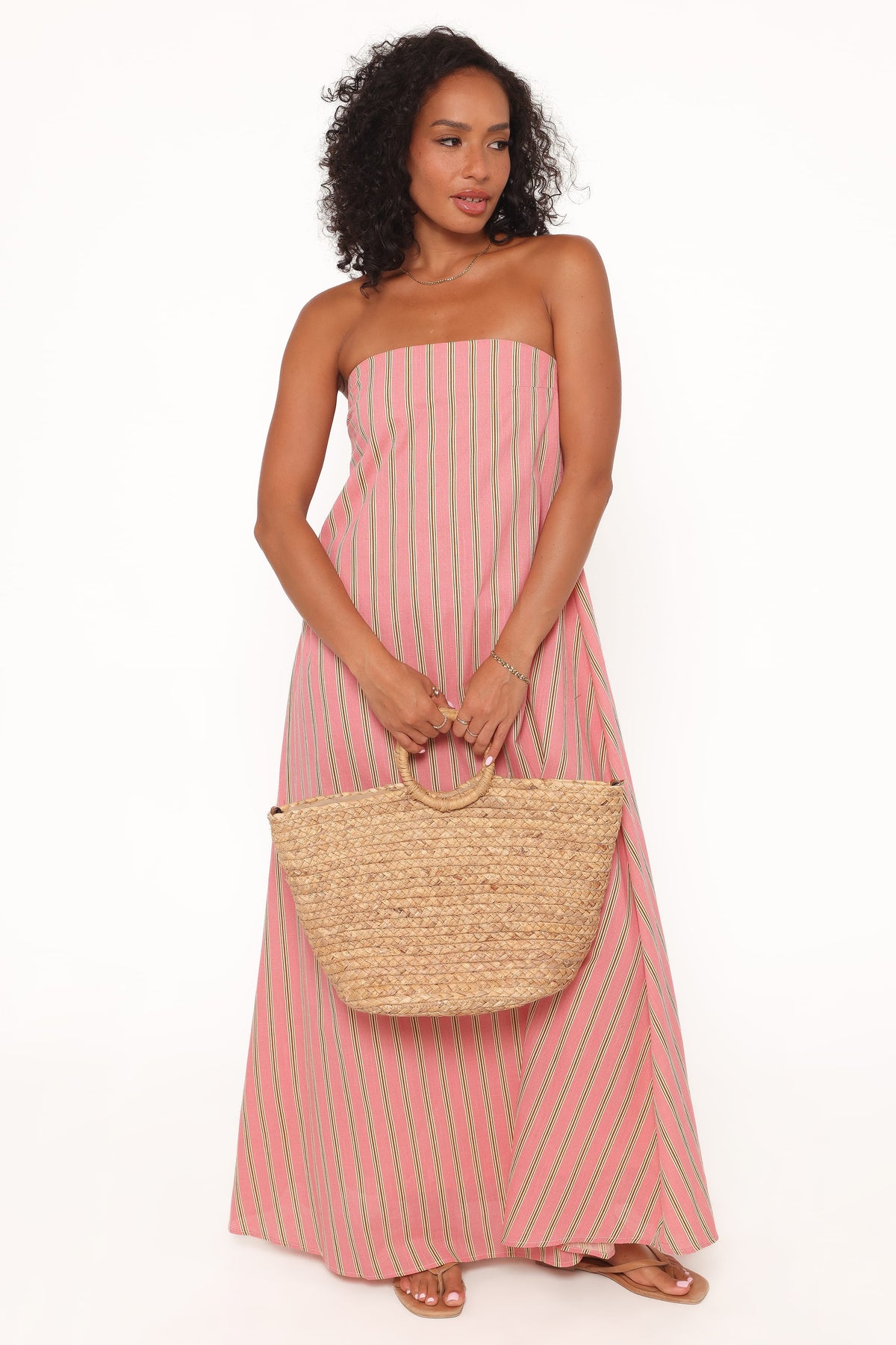 Soph Strapless Maxi Dress in Pink Stripe – view 3 of 5