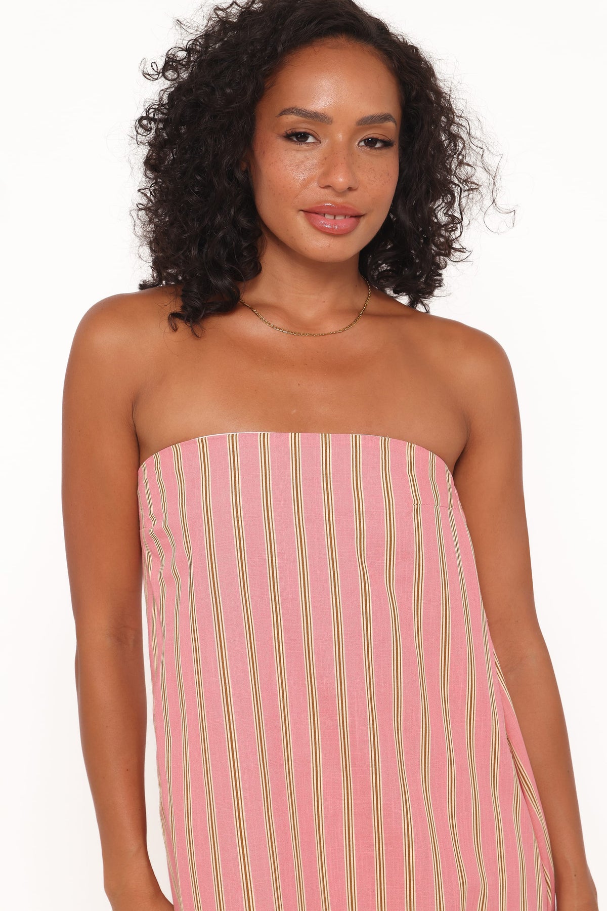 Soph Strapless Maxi Dress in Pink Stripe – view 4 of 5