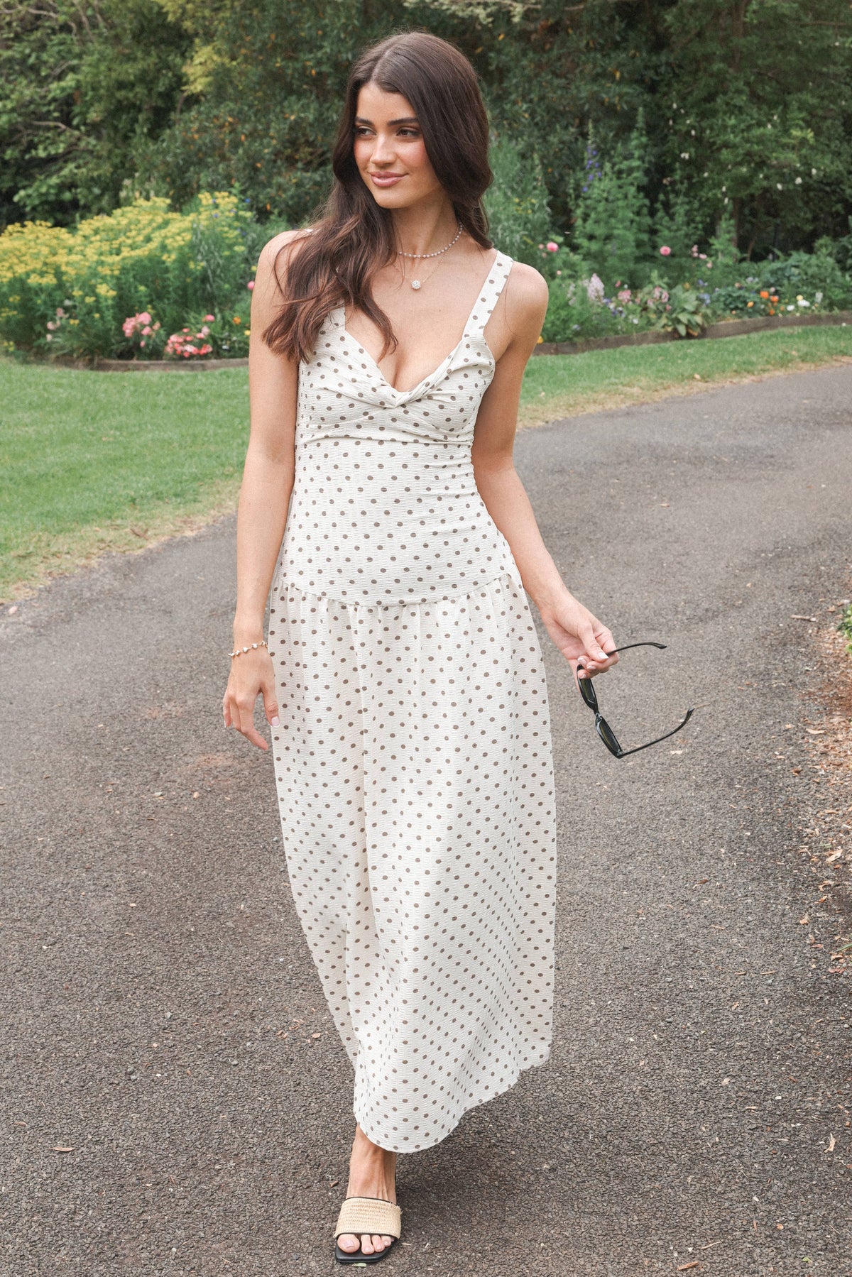 Sophina Midi Dress in Black Polka Dot – view 1 of 8