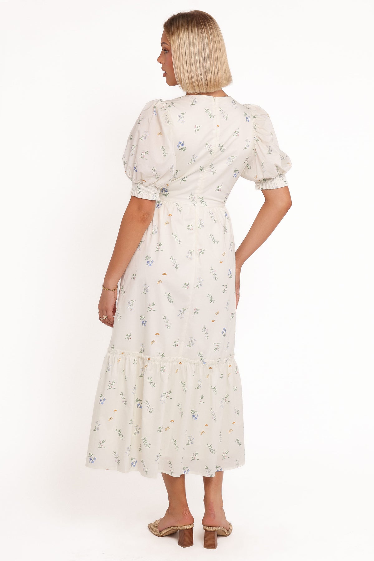 Steele Puff Sleeve Midi Dress in Floral – view 4 of 8