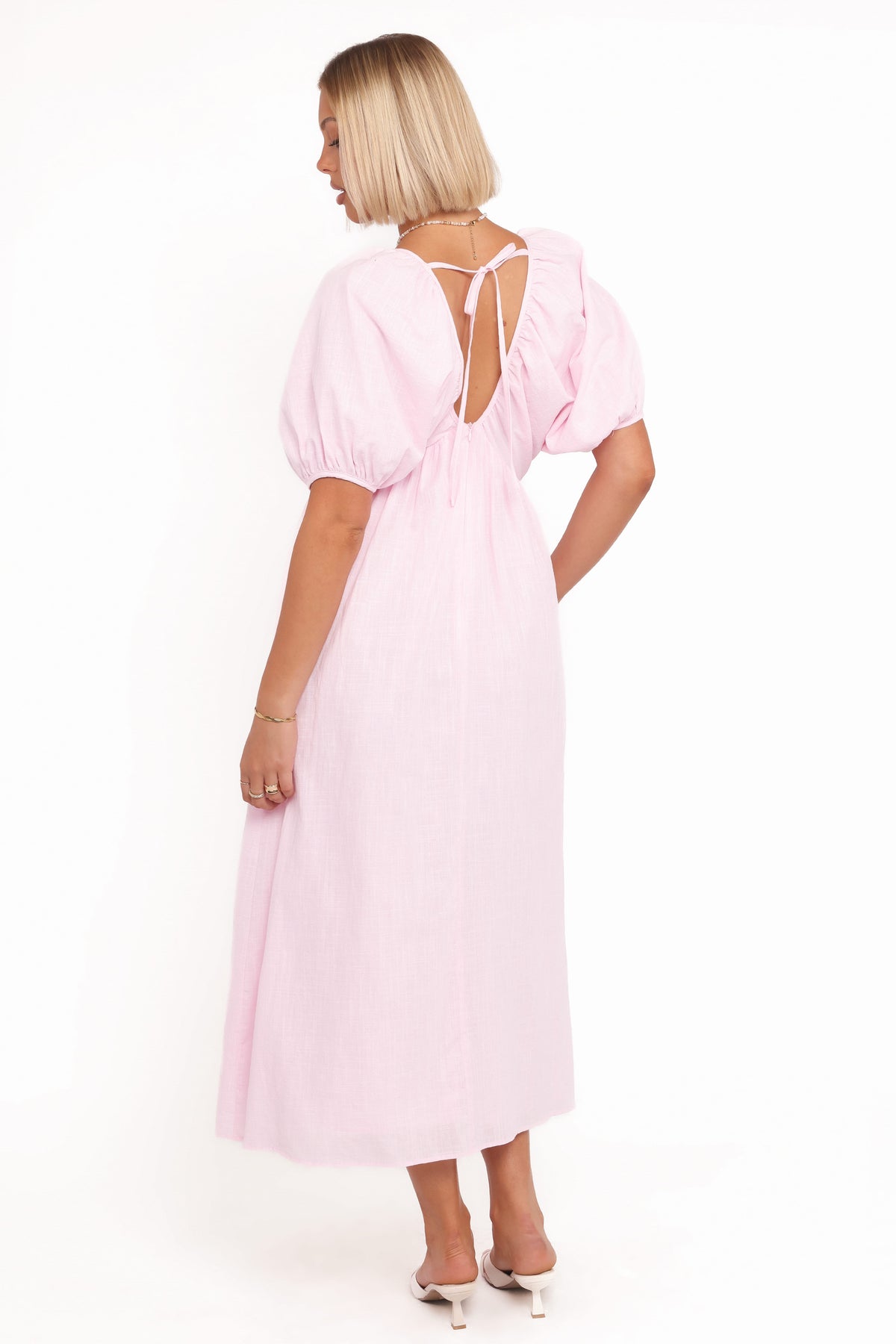 Sullivan Puff Sleeve Maxi Dress in Pink – view 4 of 8