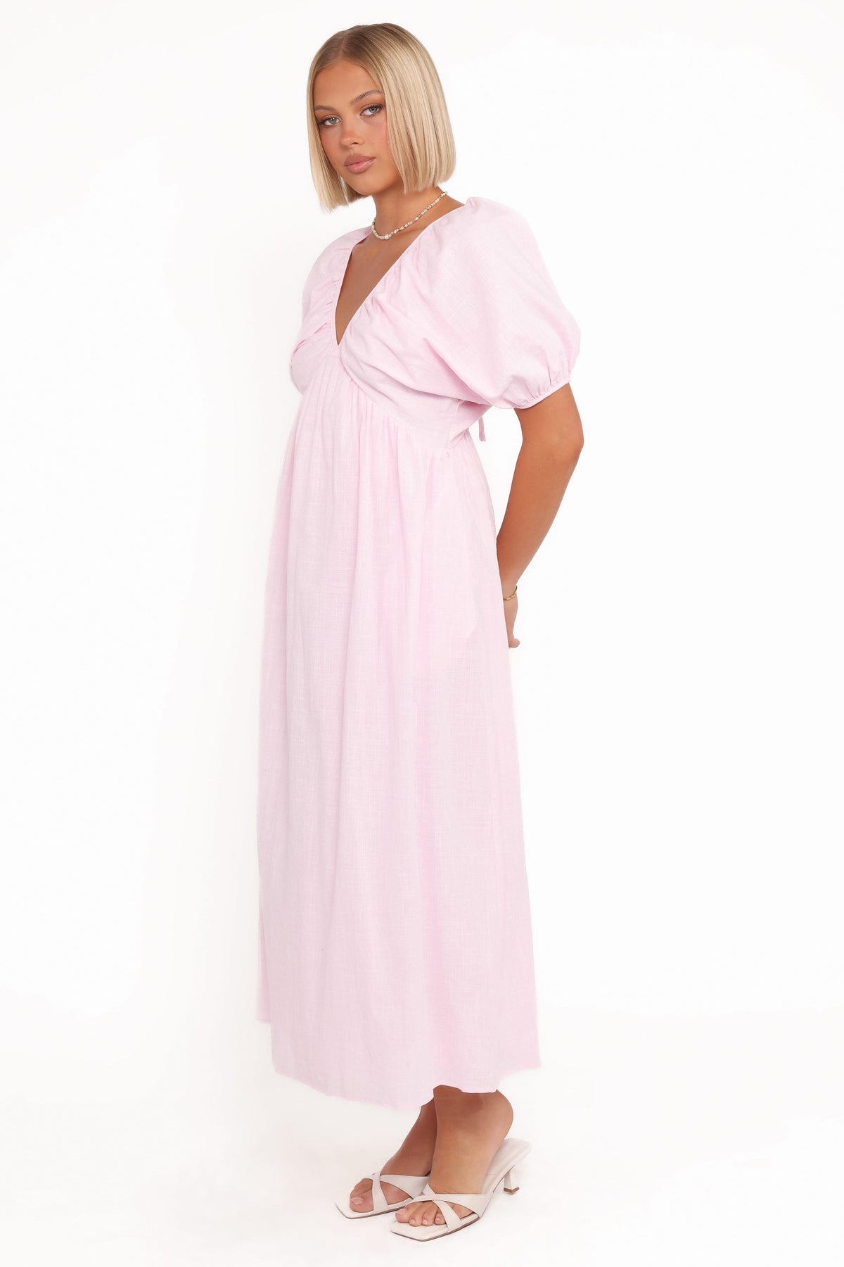 Sullivan Puff Sleeve Maxi Dress in Pink – view 5 of 8