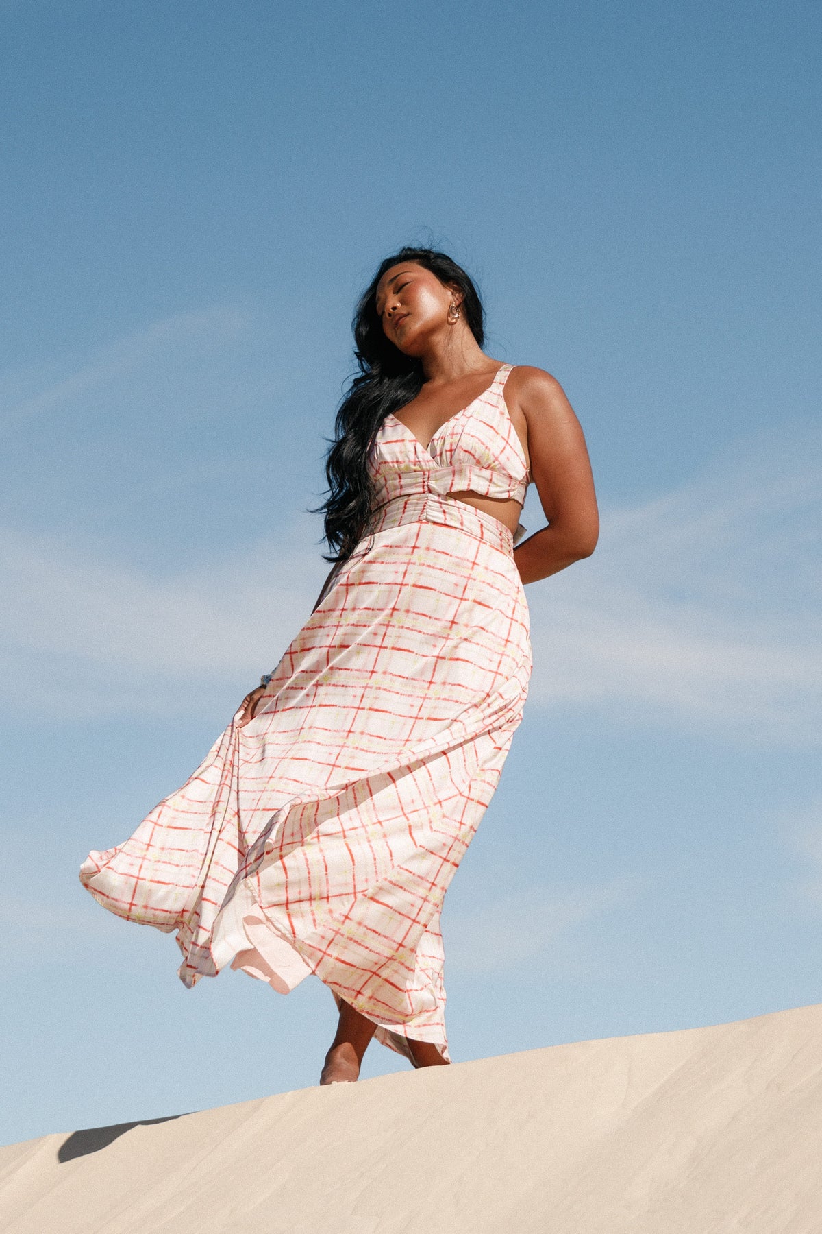 Sydney Maxi Dress in Sunset Check – view 1 of 11