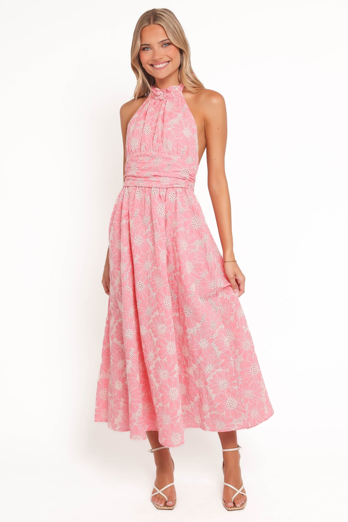 Taila Halterneck Midi Dress in Pink – view 5 of 6