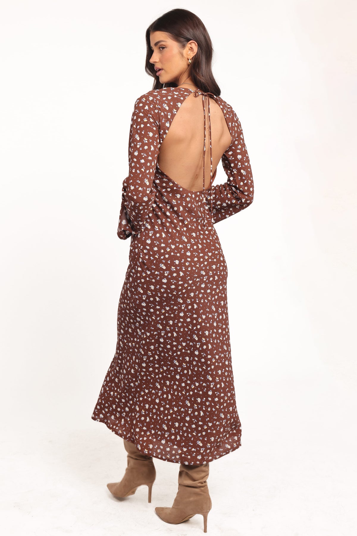 Talitha Maxi Dress in Brown Floral – view 1 of 6