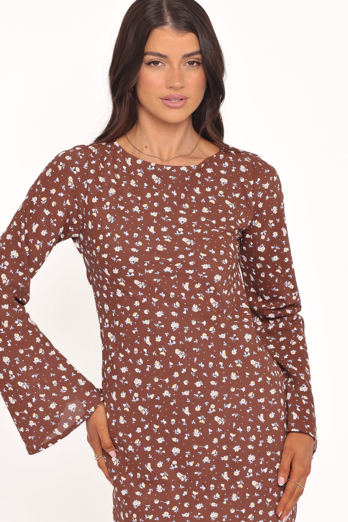 Talitha Maxi Dress in Brown Floral – view 3 of 6