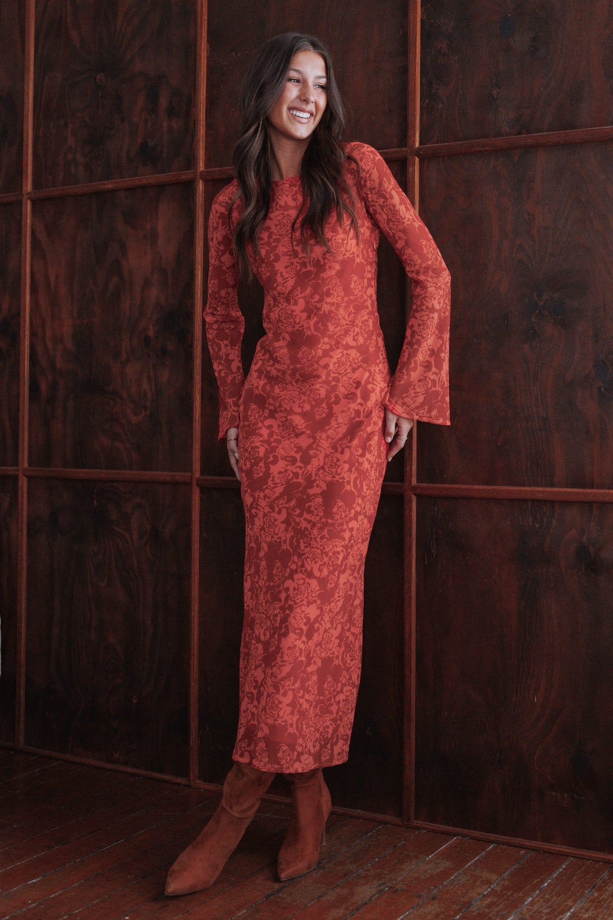 Talitha Maxi Dress in Red Roses – view 1 of 9