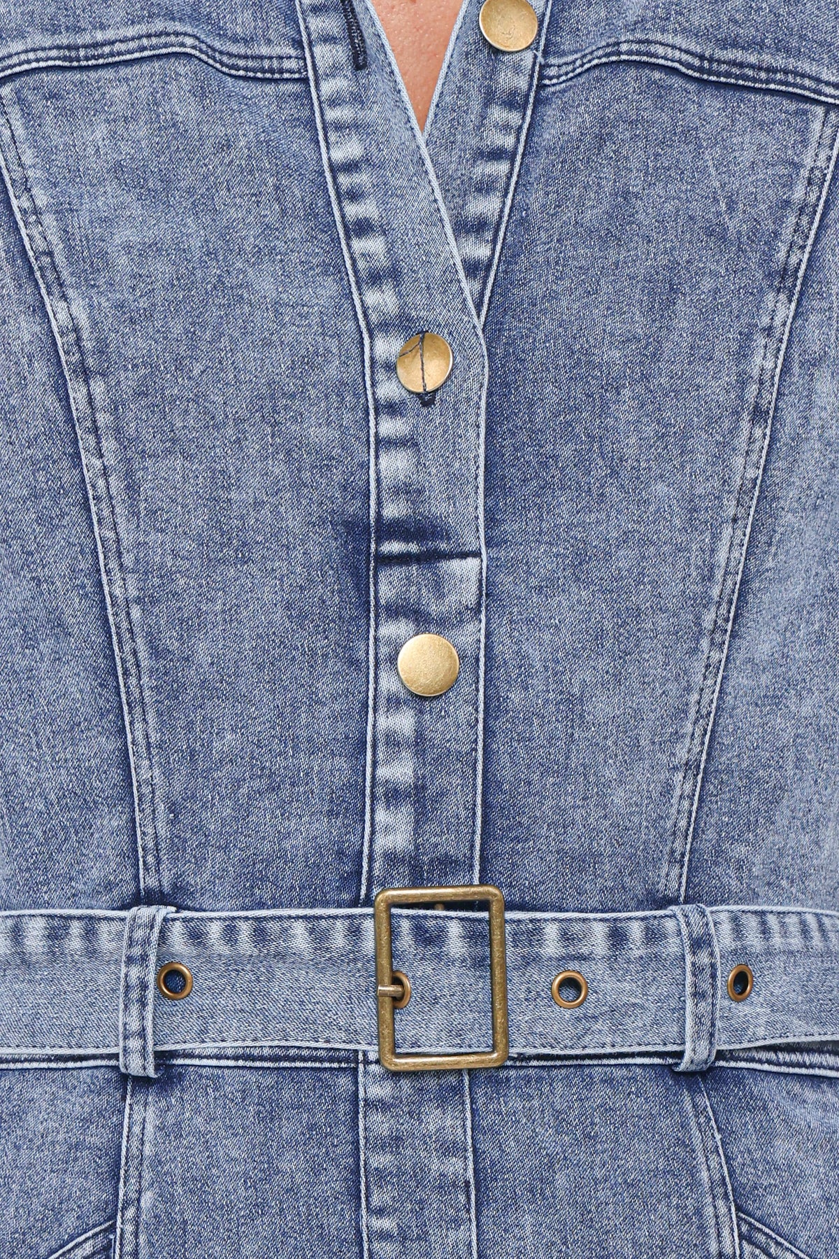 Tamara Maxi Dress in Med Denim – view 7 of 8