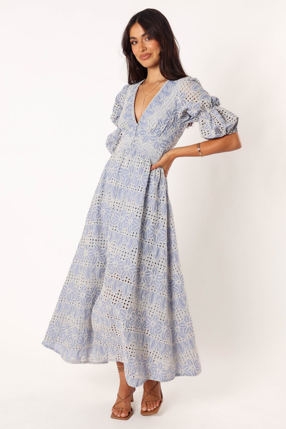 Tani Midi Dress in Blue – view 1 of 7