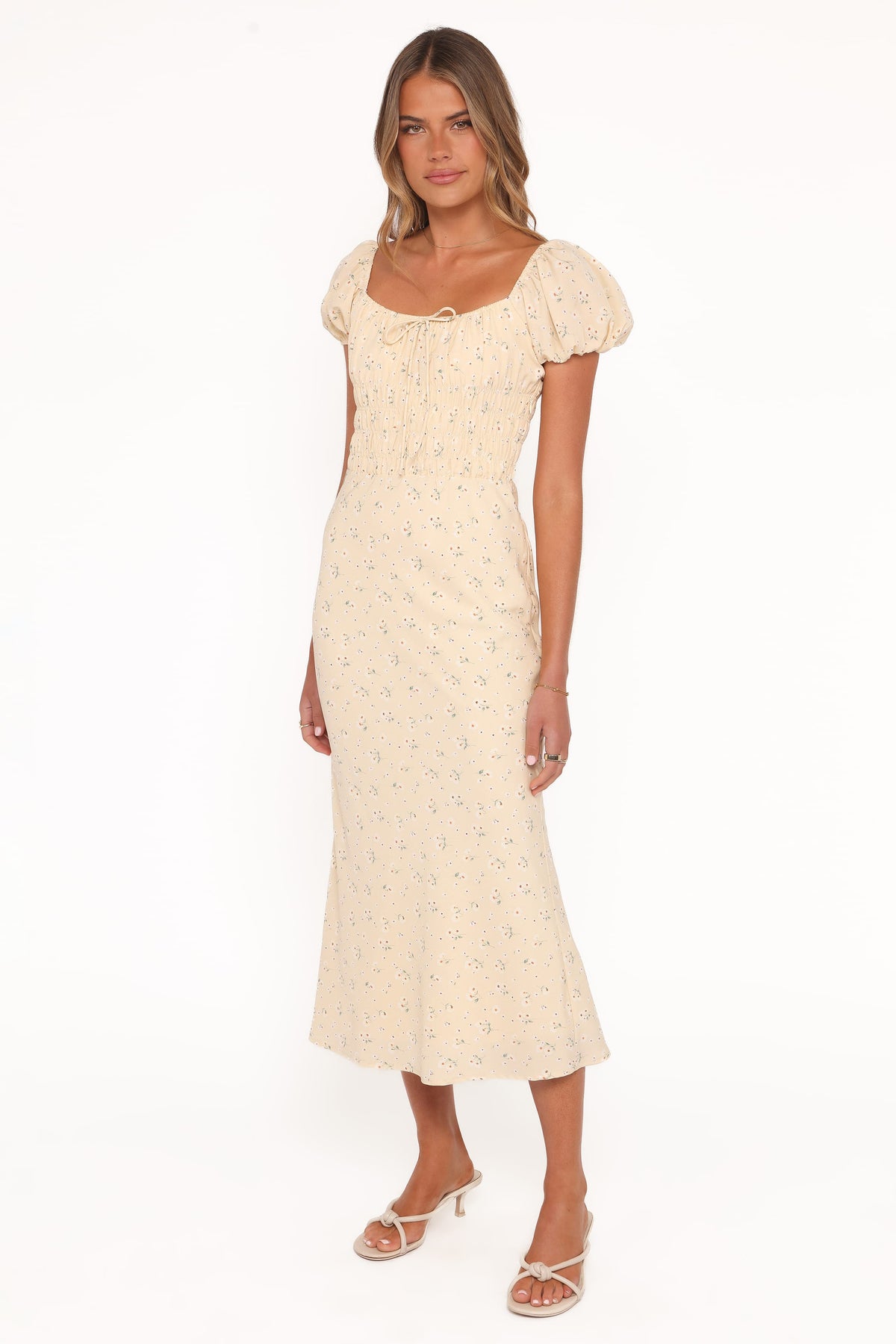 Teigan Midi Dress in Yellow Floral – view 4 of 9
