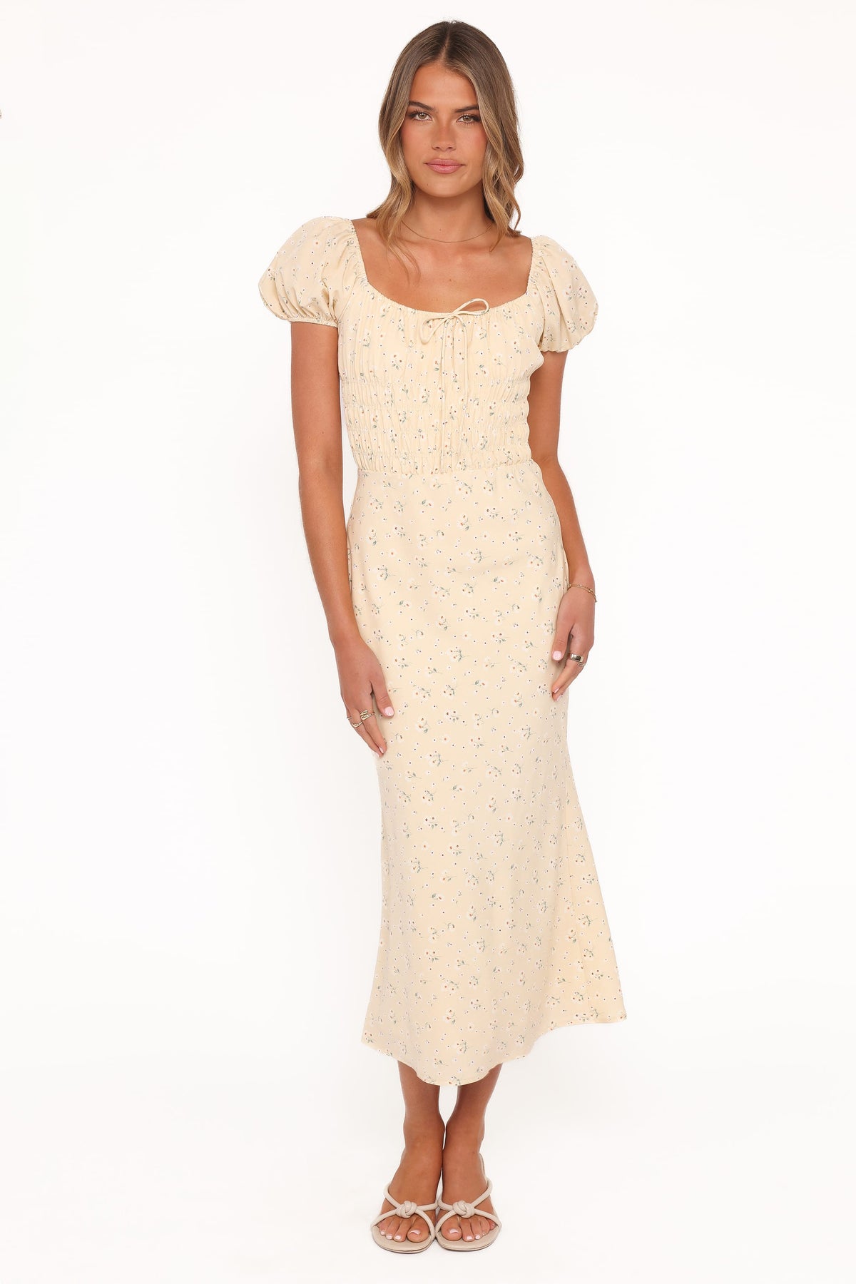Teigan Midi Dress in Yellow Floral – view 7 of 9