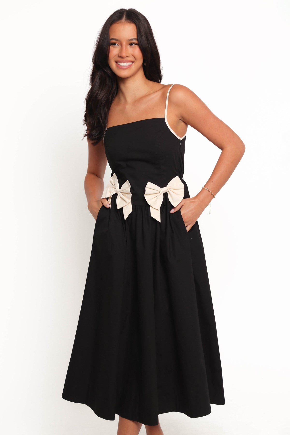 Tia Midi Dress in Black – view 3 of 7