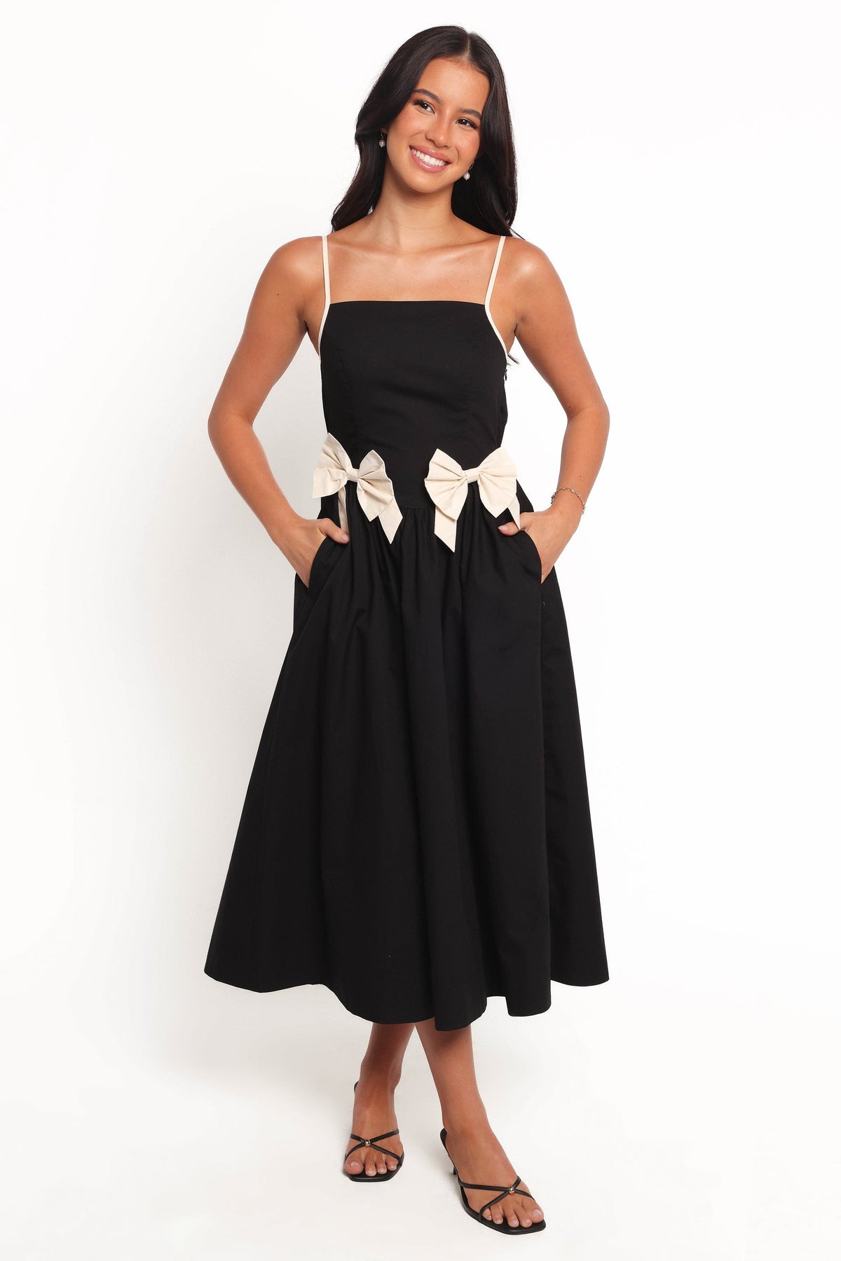 Tia Midi Dress in Black – view 2 of 7