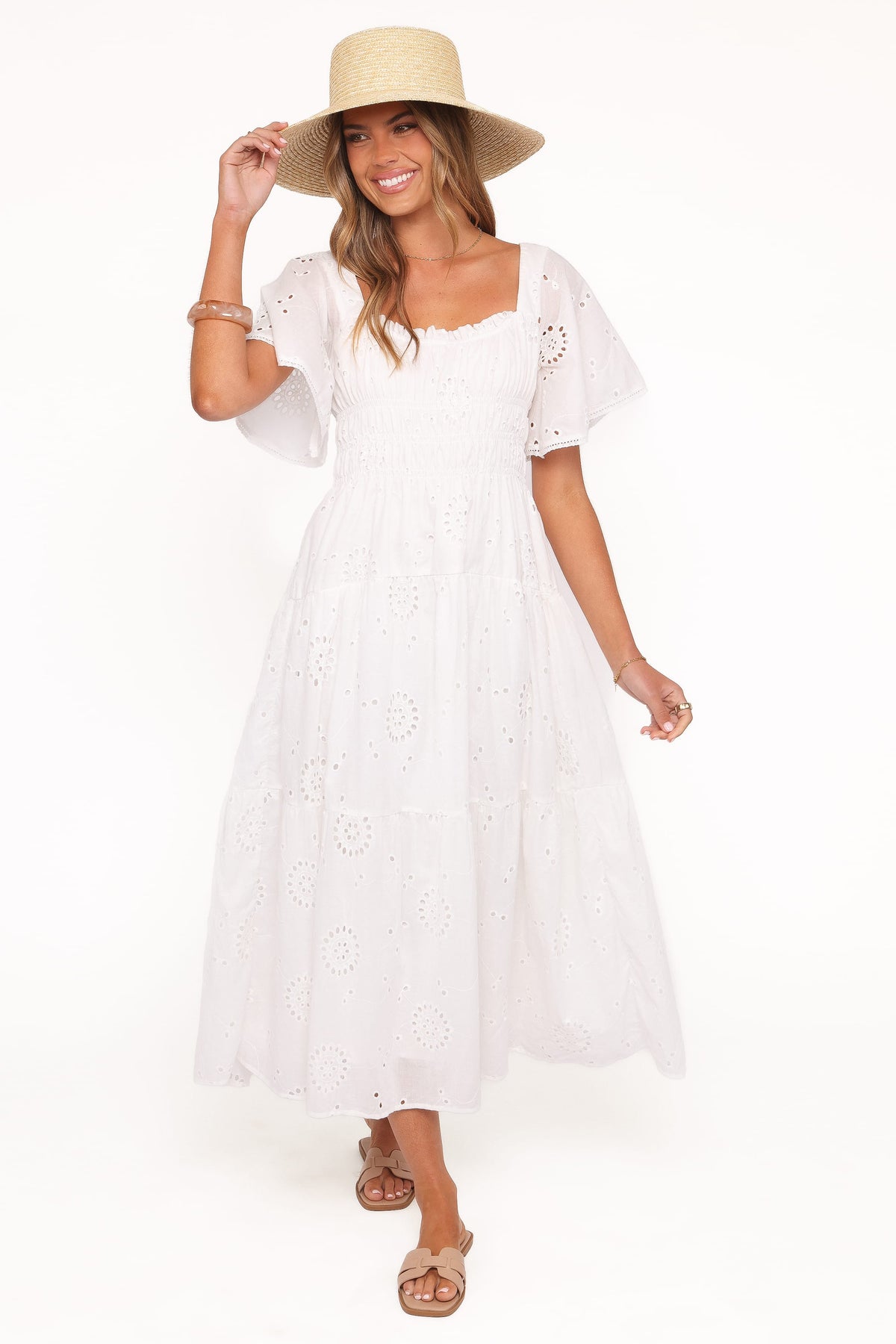 Tierney Midi Dress in White – view 2 of 8