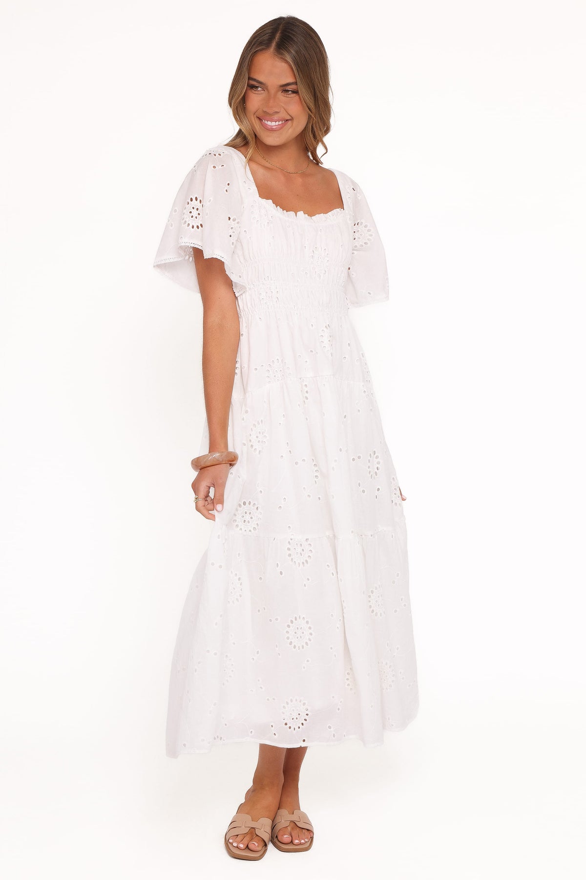 Tierney Midi Dress in White – view 3 of 8
