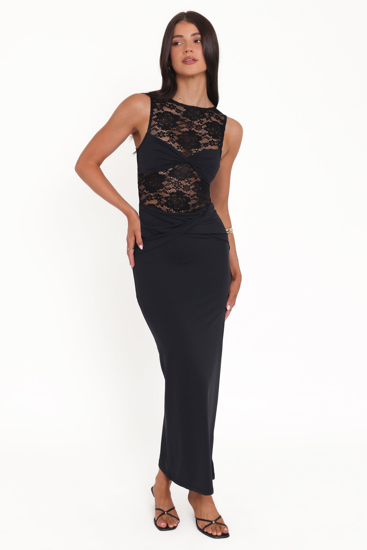 Tinashe Lace Midi Dress in Black – view 2 of 7